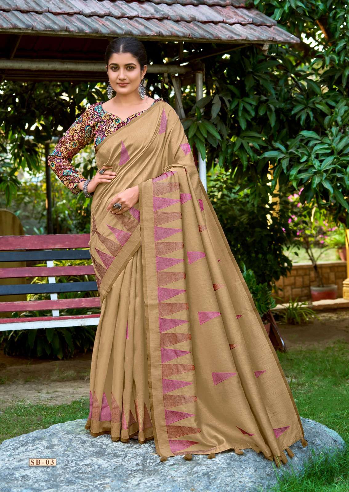 Buy Bagh Print Saree For Women Online At Best Prices | The Indian Ethnic Co  – THE INDIAN ETHNIC CO.