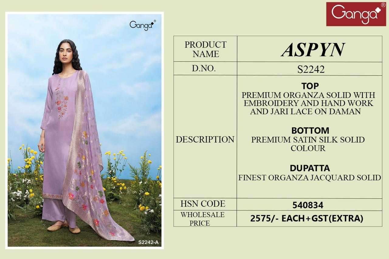 ganga estelle 2240 premium cotton unstich salwar suits collection wholesale  price surat