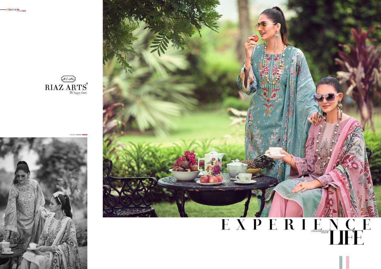 RIAZ ARTS MUSAFIR VOL 10 LAWN COTTON PRINTED FANCY LOOK SUITS