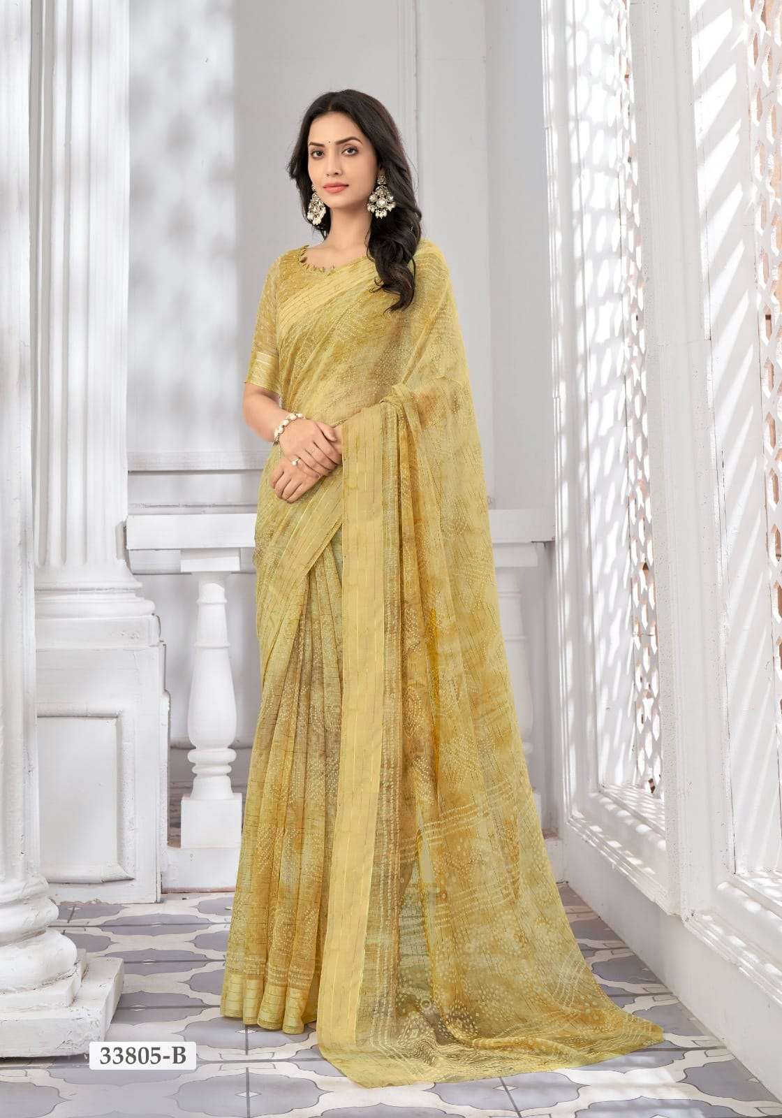 RUCHI VIDHYA VOL 3 LINEN PRINTED FANCY SAREE