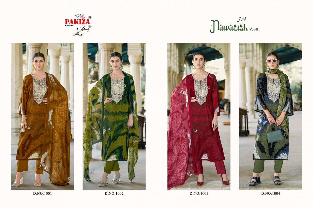 PAKIZA PRINT NAWAZISH VOL 1 RAYON SALWAR SUIT SUPPLIER CATALOG ONLINE