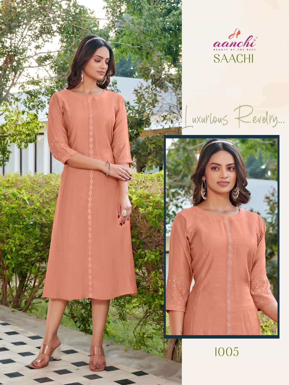AANCHI SAACHI CASUAL WEAR SIMPLE KURTI COLLECTION DEALER