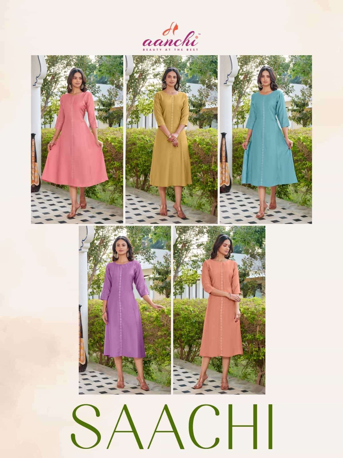 AANCHI SAACHI CASUAL WEAR SIMPLE KURTI COLLECTION DEALER