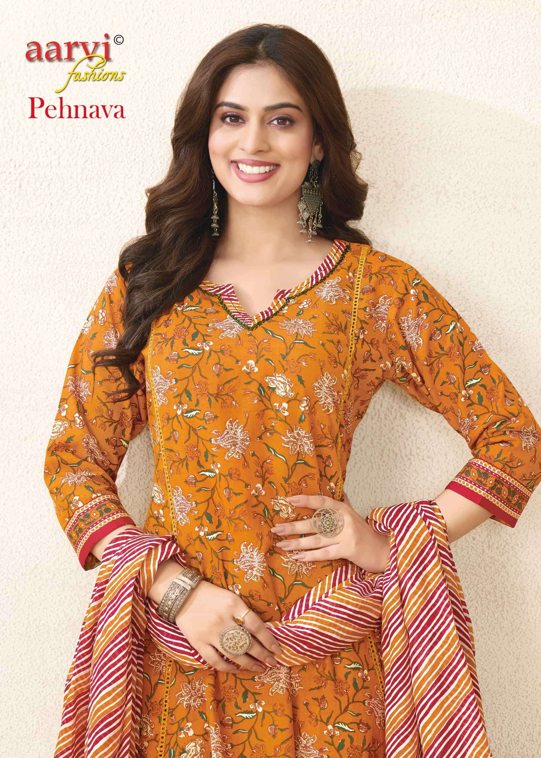 AARVI FASHION PEHNAVA VOL 1 FESTIVAL COTTON ANARKALI SUIT RESELLER SHOP 