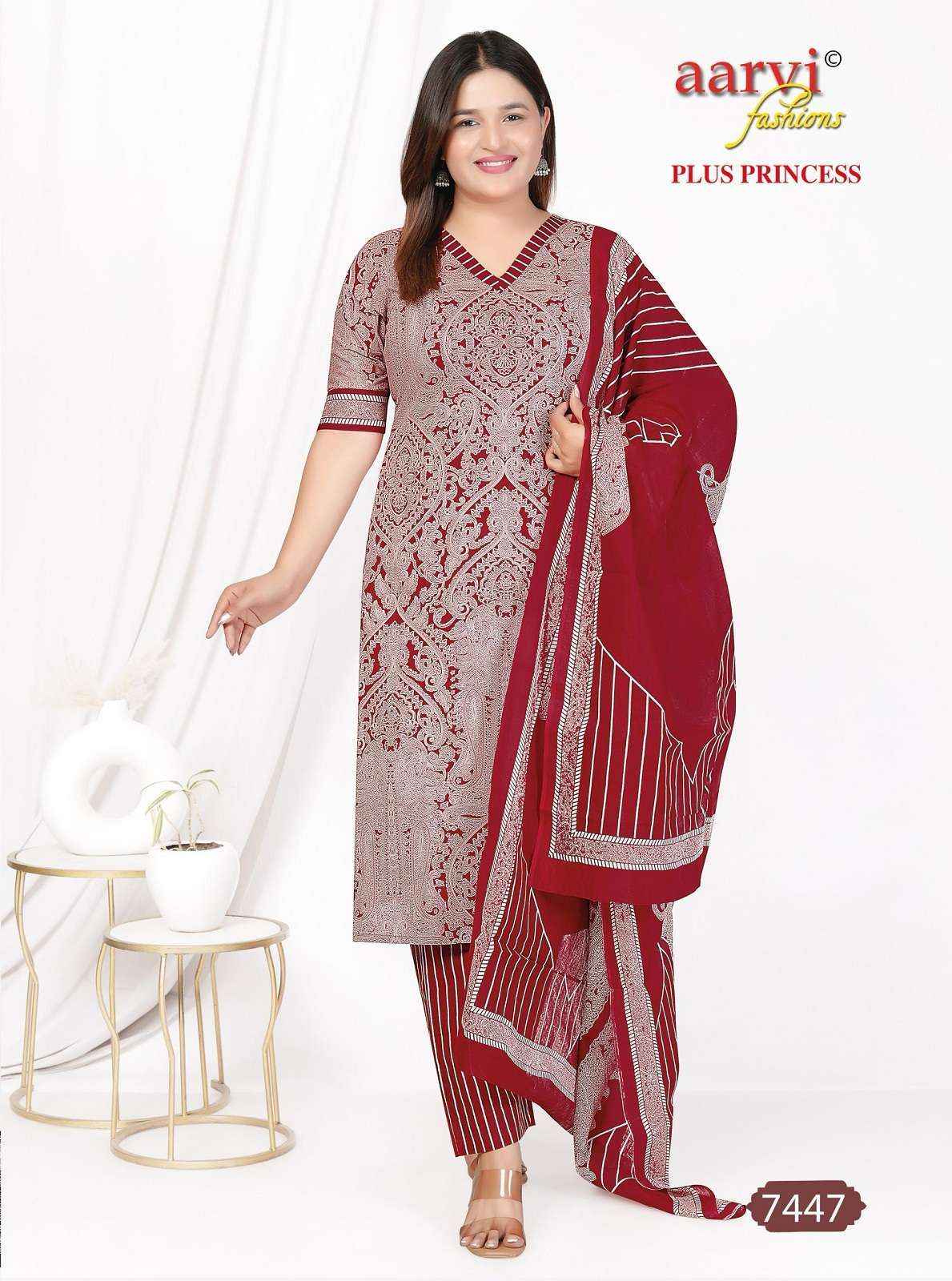 AARVI FASHION PRINCESS VOL 4 BIG WOMEN DESIGNER READYMADE SUIT WHOLESALE