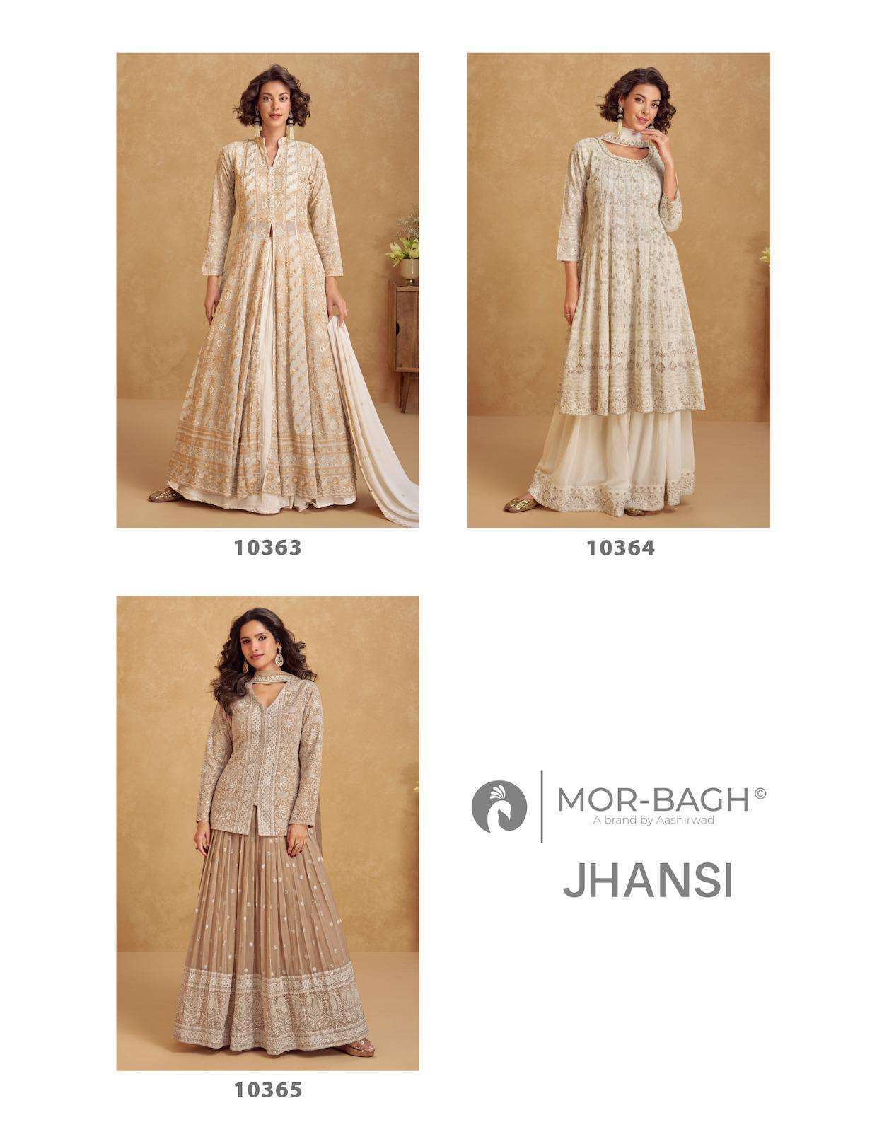 AASHIRWAD CREATION JHASI 10363 SERIES WEDDING SPECIAL DESIGNER LOOK READYMADE SUITS 