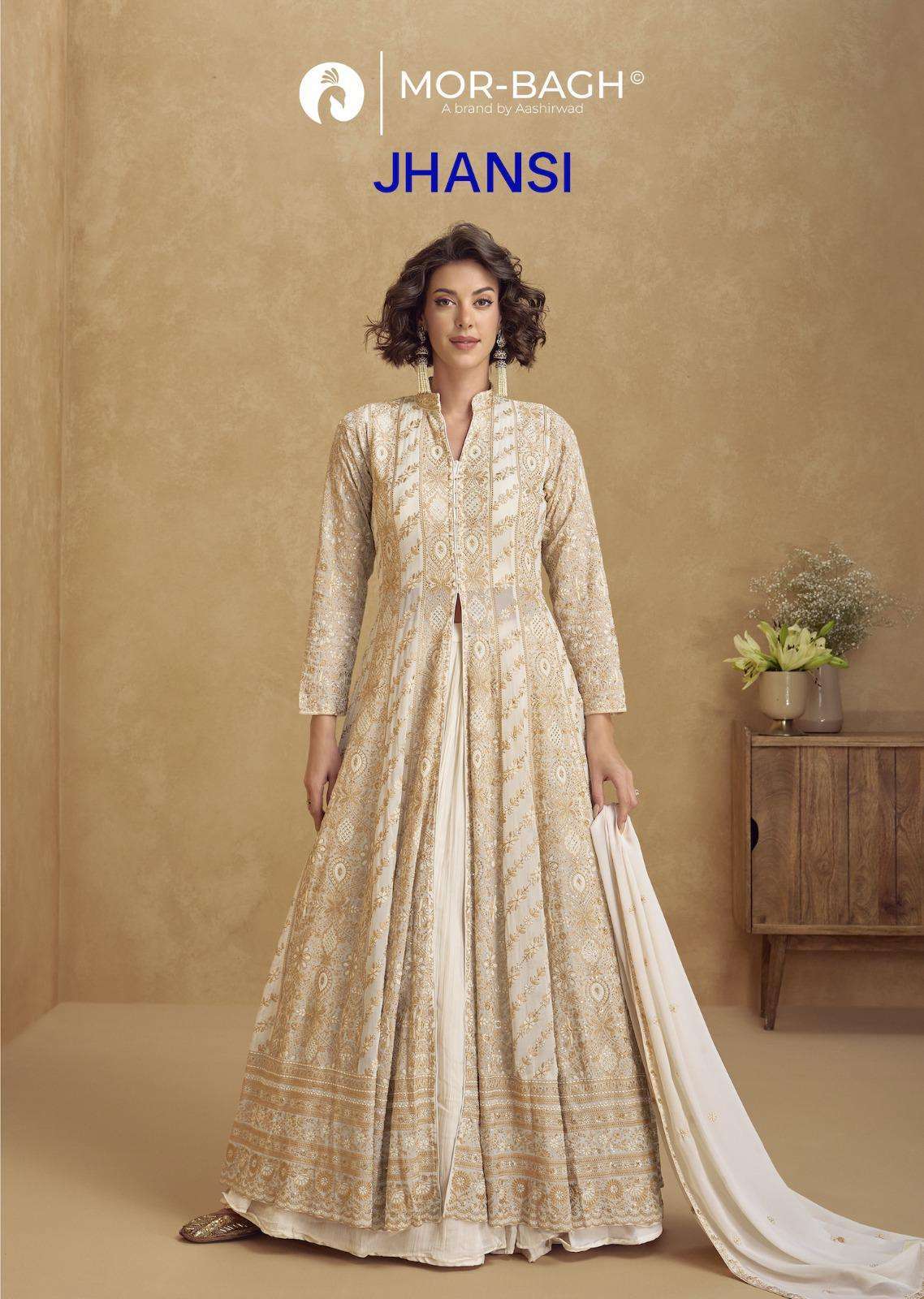 AASHIRWAD CREATION JHASI 10363 SERIES WEDDING SPECIAL DESIGNER LOOK READYMADE SUITS 