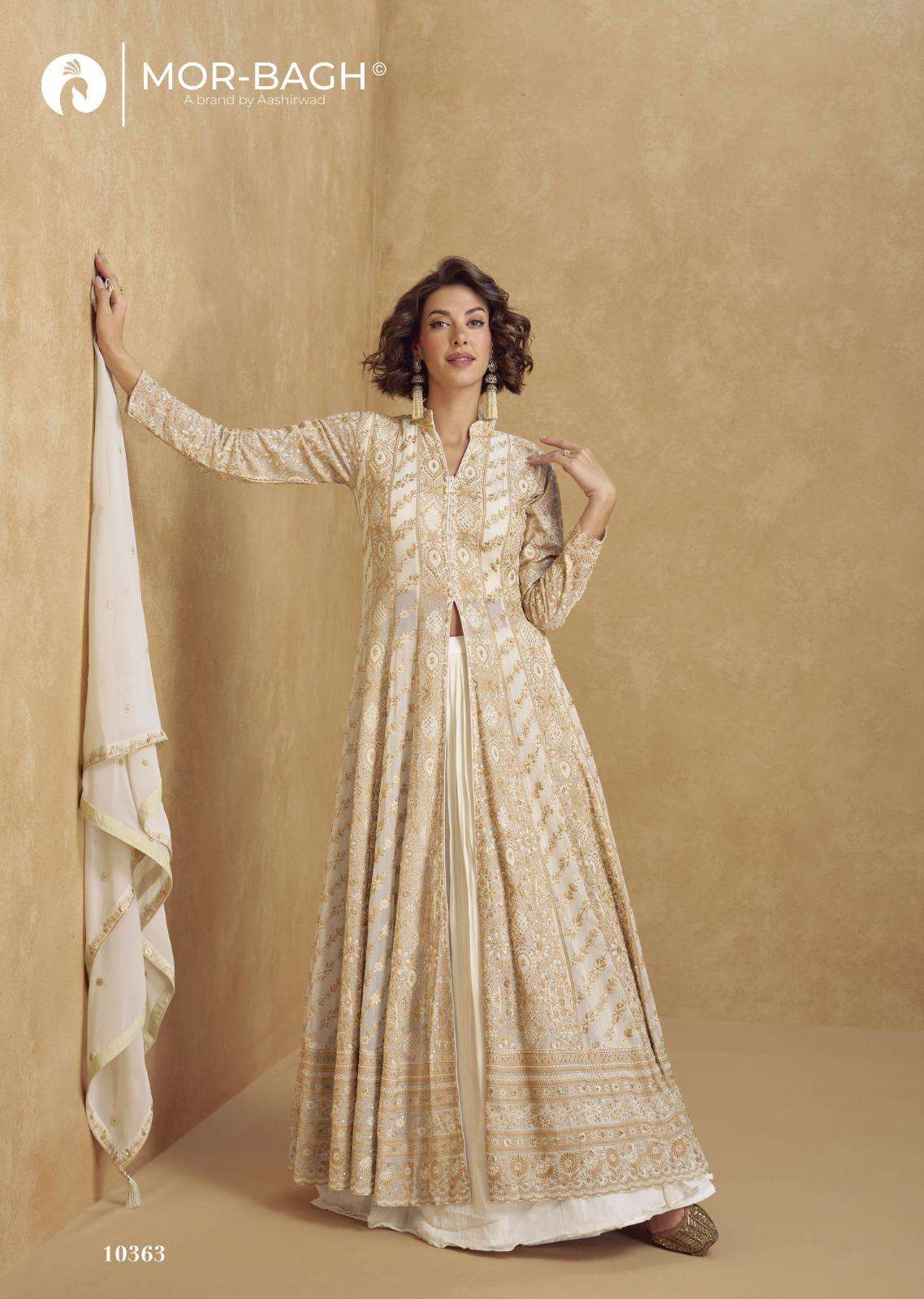 AASHIRWAD CREATION JHASI 10363 SERIES WEDDING SPECIAL DESIGNER LOOK READYMADE SUITS 
