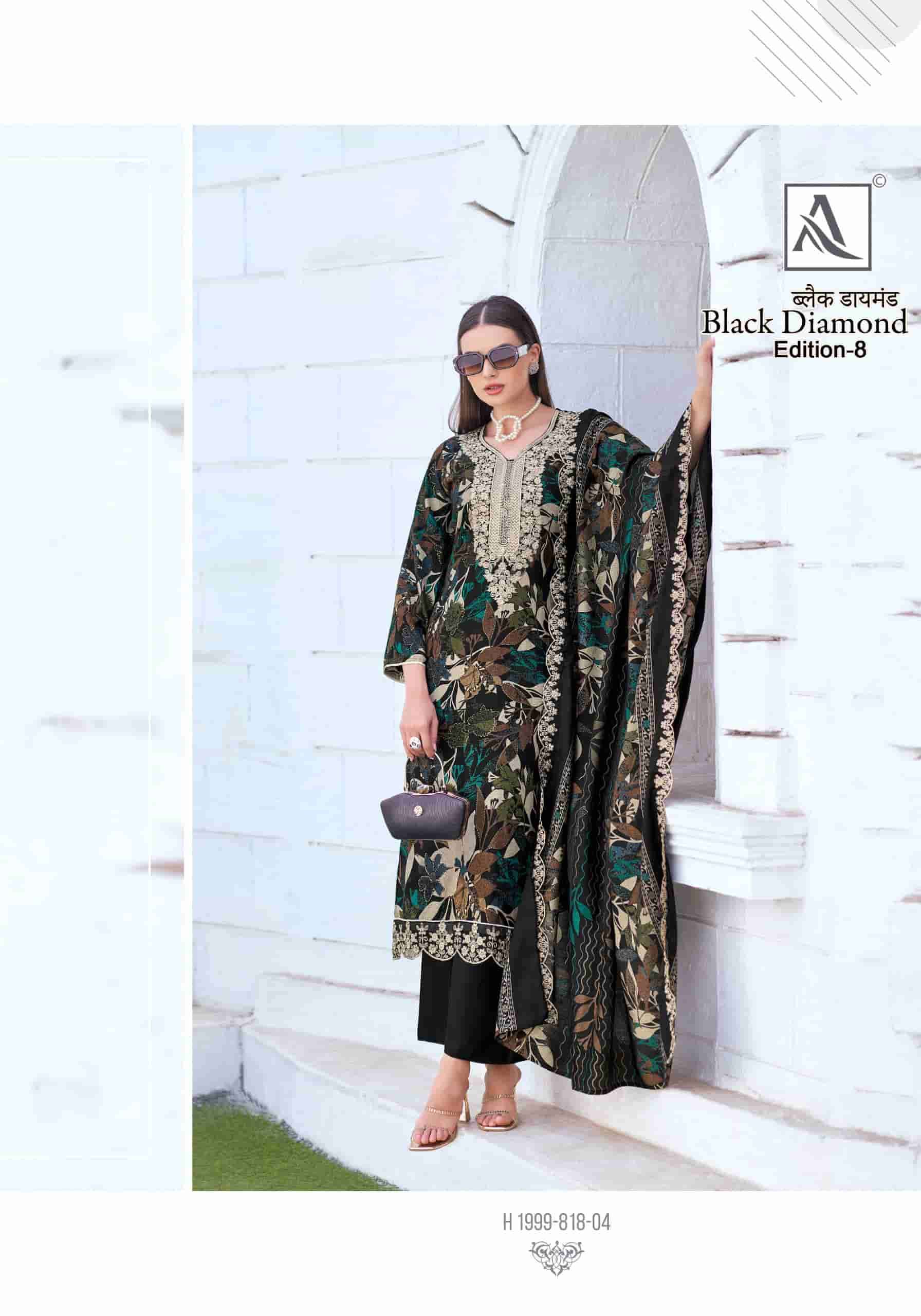 ALOK SUIT BLACK DIAMOND EDITION 8 RAYON FABRIC SALWAR SUIT RESELLER STORE
