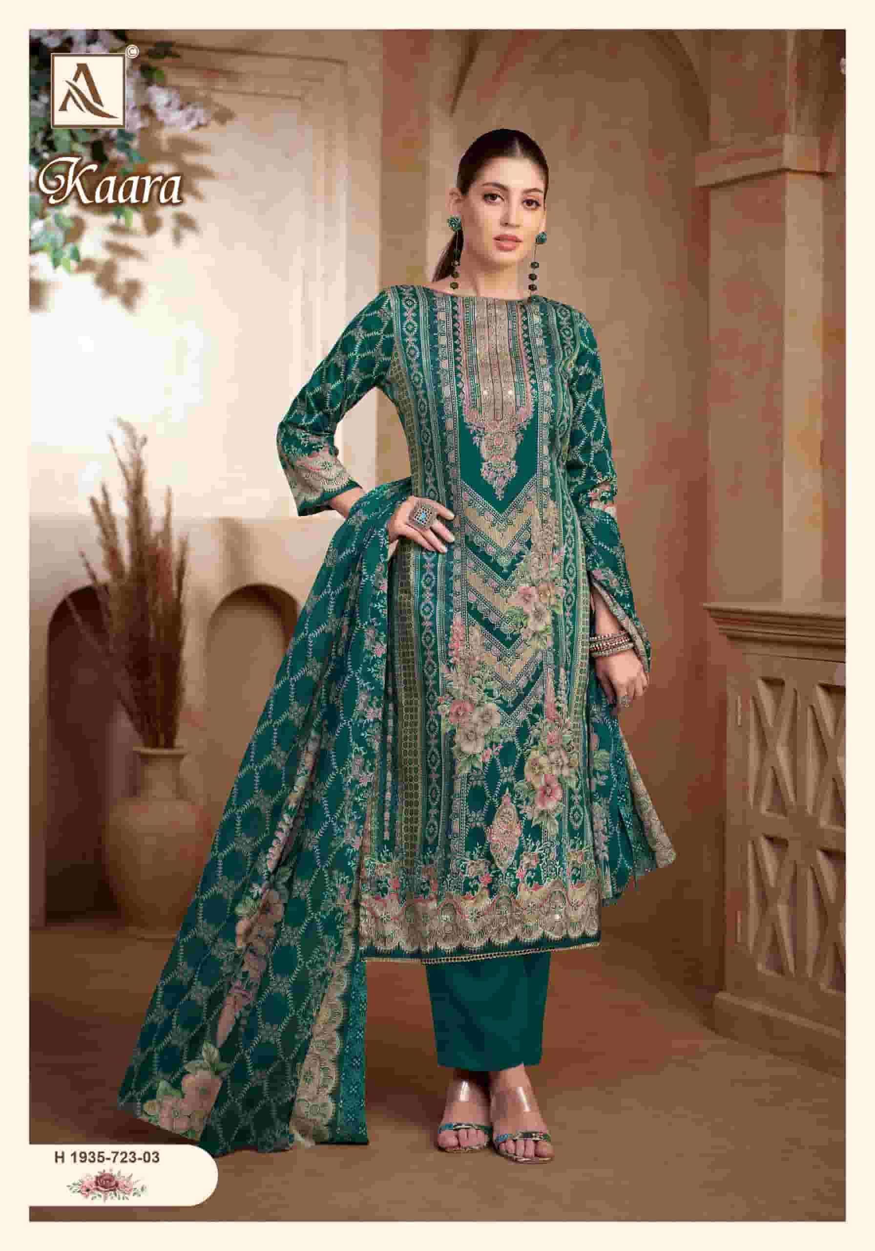 ALOK SUIT KAARA COTTON FUL DESIGNER SALWAR SUIT FUNCTION CLOTH EXPORT 