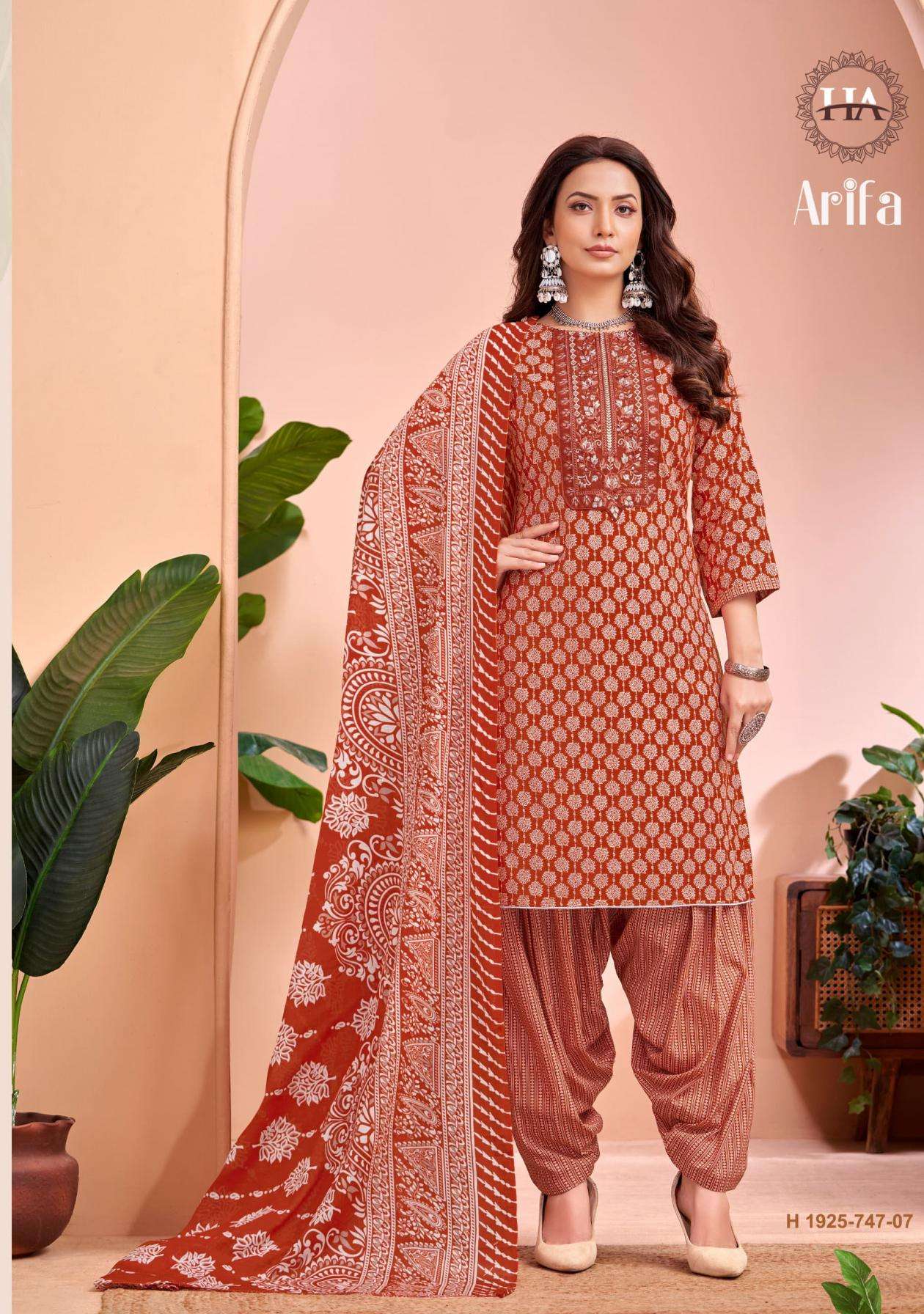 ALOK SUIT LAUNCH AARIFA VOL 2 BRAND COTTON UNSTITCH LADIES SUIT DEALER