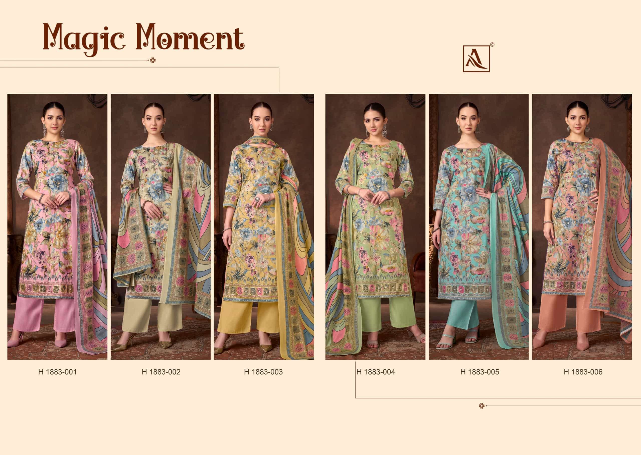 ALOK SUIT MAGIC MOMENT PURE COTTON FANCY LADIES SUIT SUPPLIER 
