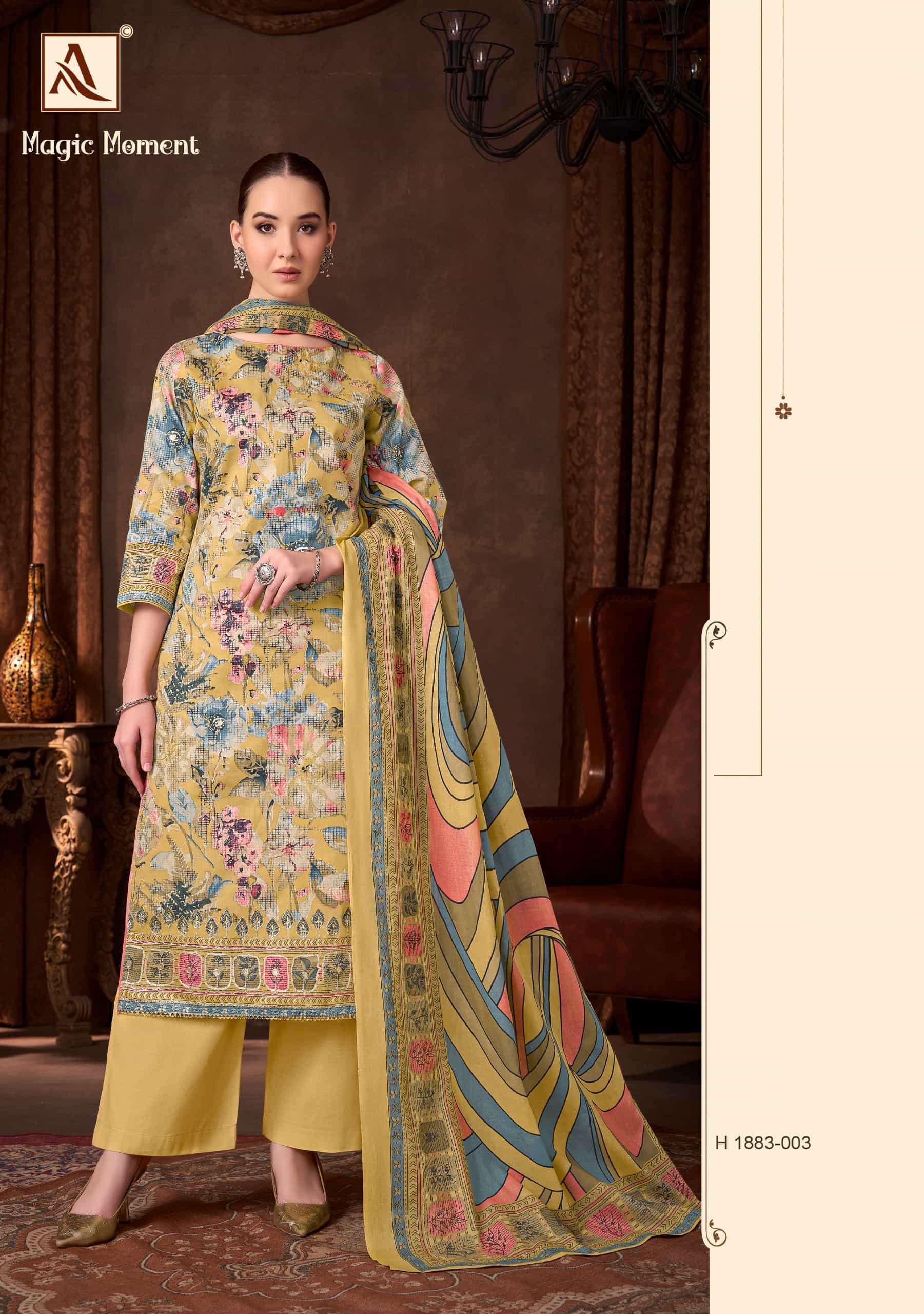 ALOK SUIT MAGIC MOMENT PURE COTTON FANCY LADIES SUIT SUPPLIER 