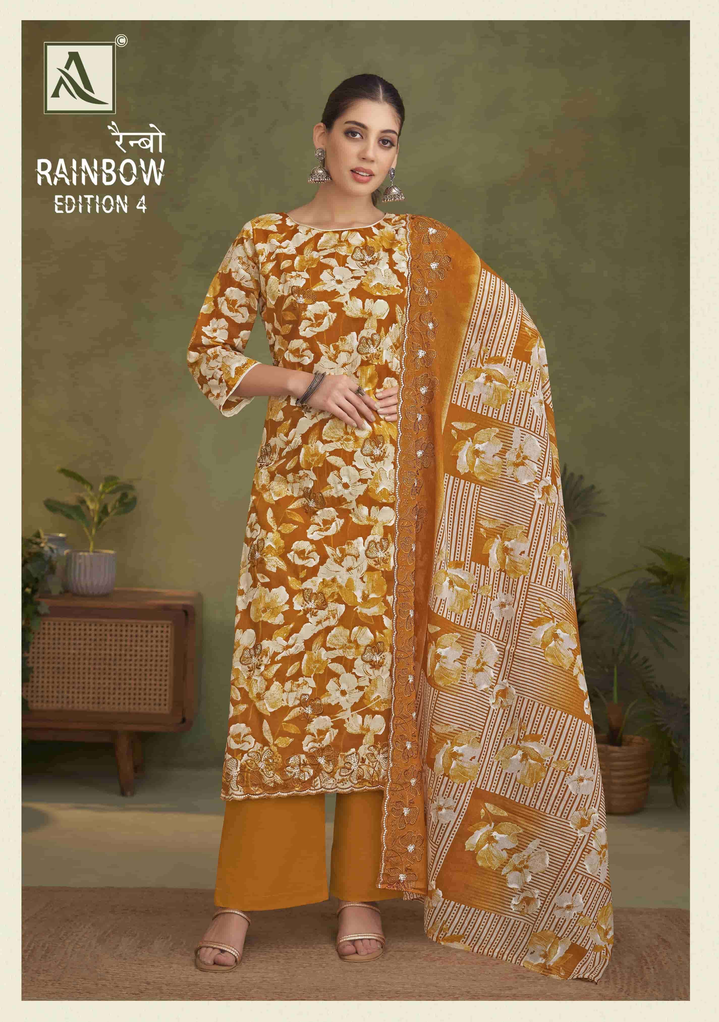 ALOK SUIT RAINBOW EDITION 4 CASUAL COTTON FLOWER PRINT SUIT WOMEN ONLINE STORE INDIA