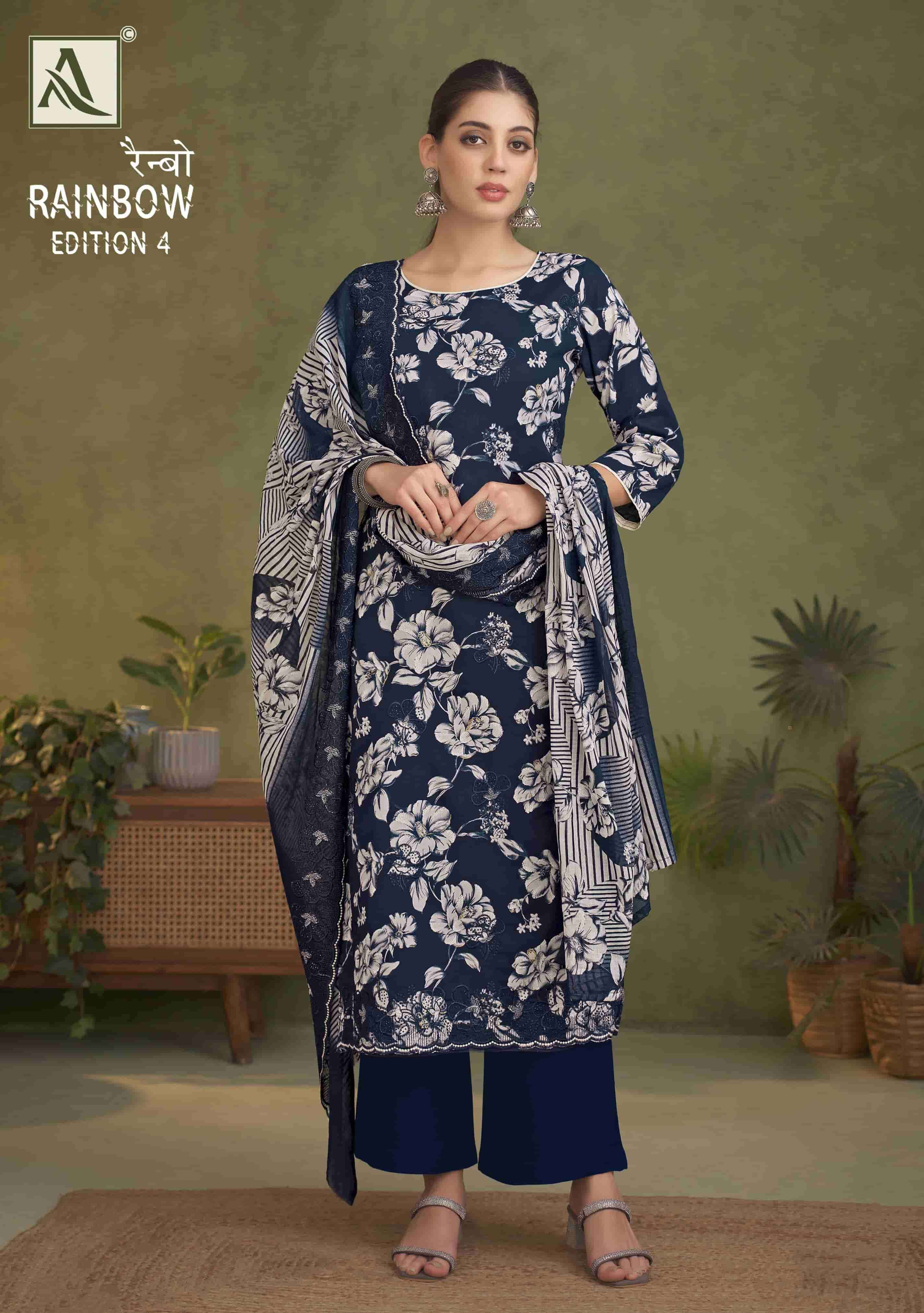 ALOK SUIT RAINBOW EDITION 4 CASUAL COTTON FLOWER PRINT SUIT WOMEN ONLINE STORE INDIA