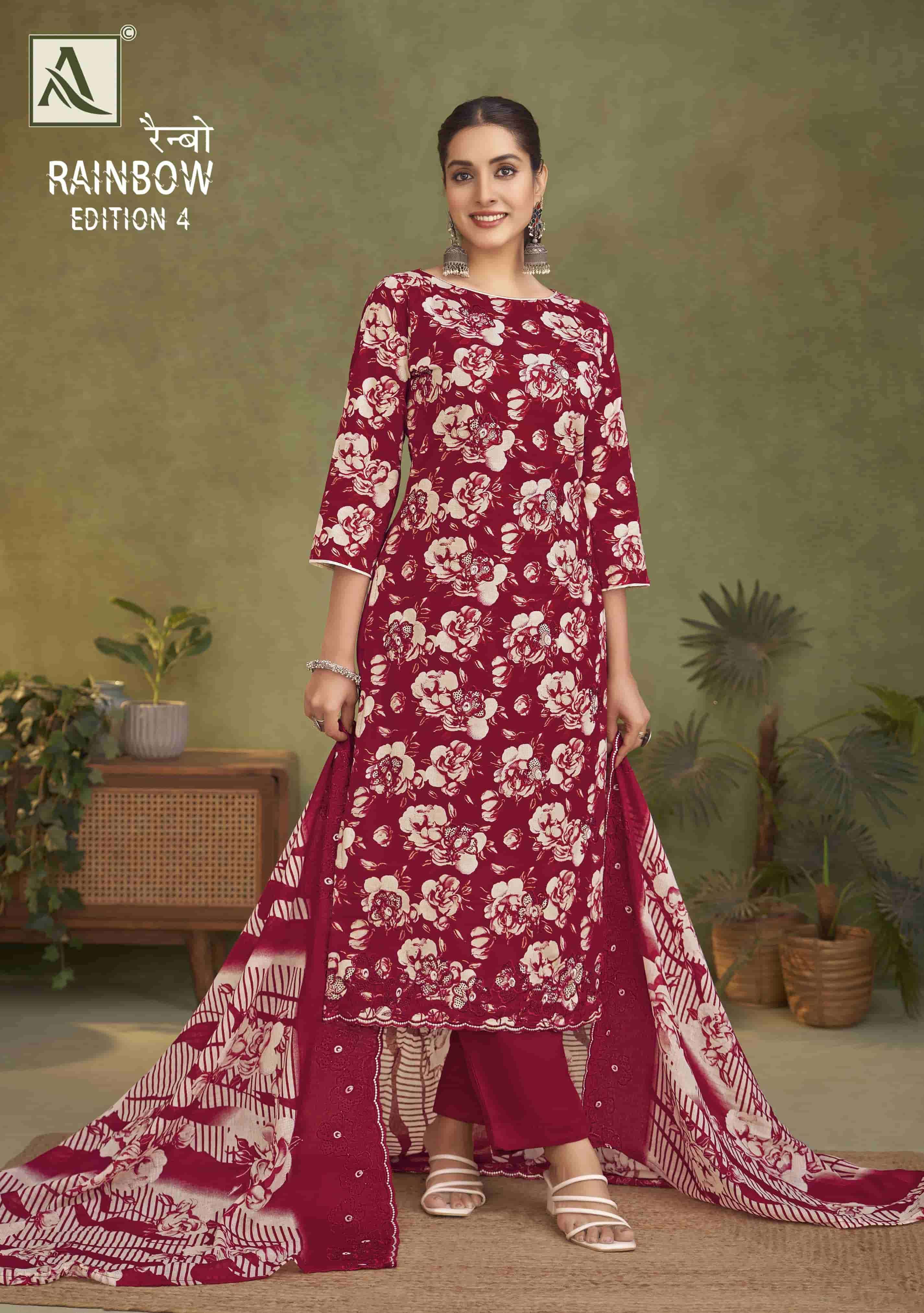 ALOK SUIT RAINBOW EDITION 4 CASUAL COTTON FLOWER PRINT SUIT WOMEN ONLINE STORE INDIA