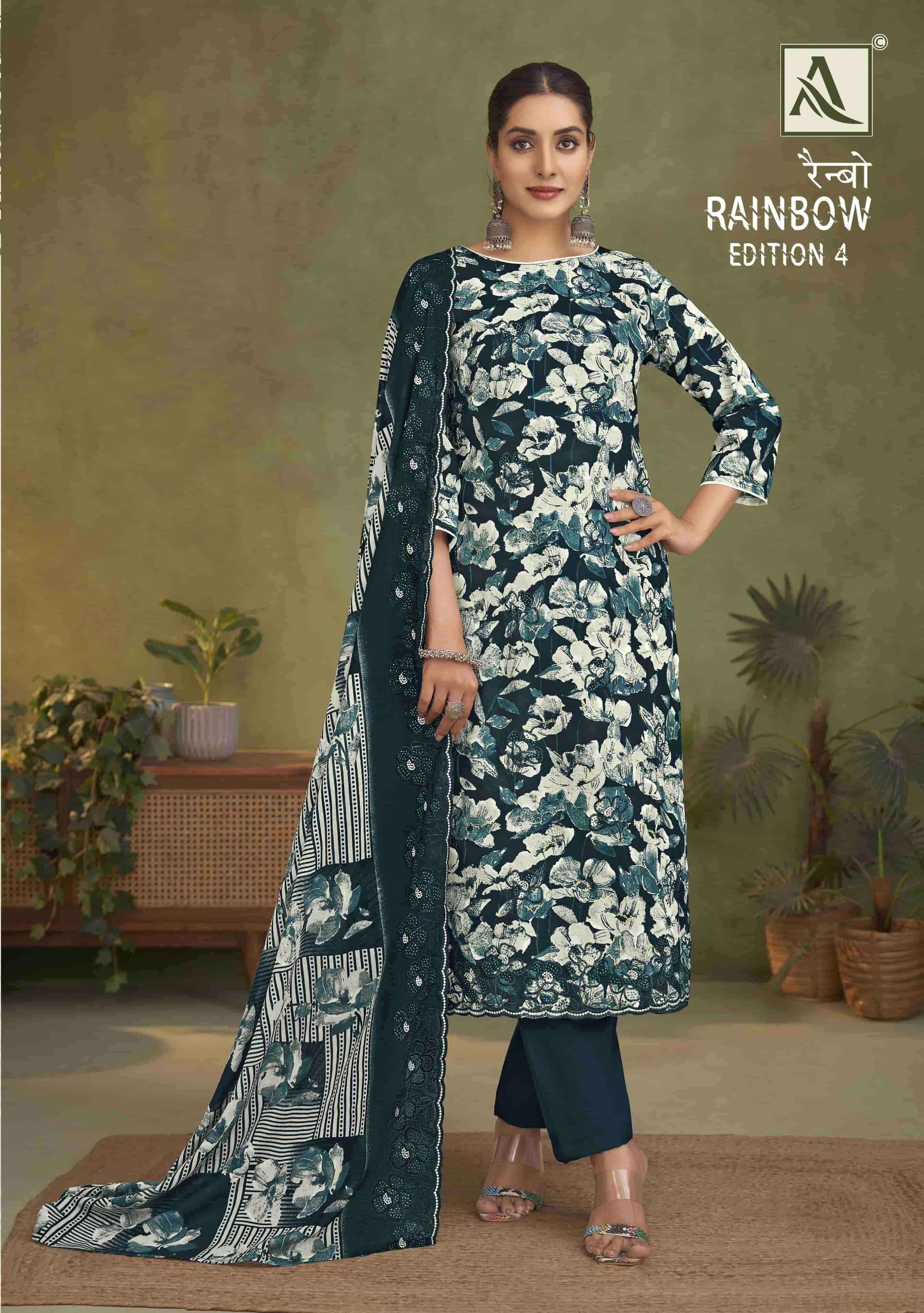 ALOK SUIT RAINBOW EDITION 4 CASUAL COTTON FLOWER PRINT SUIT WOMEN ONLINE STORE INDIA