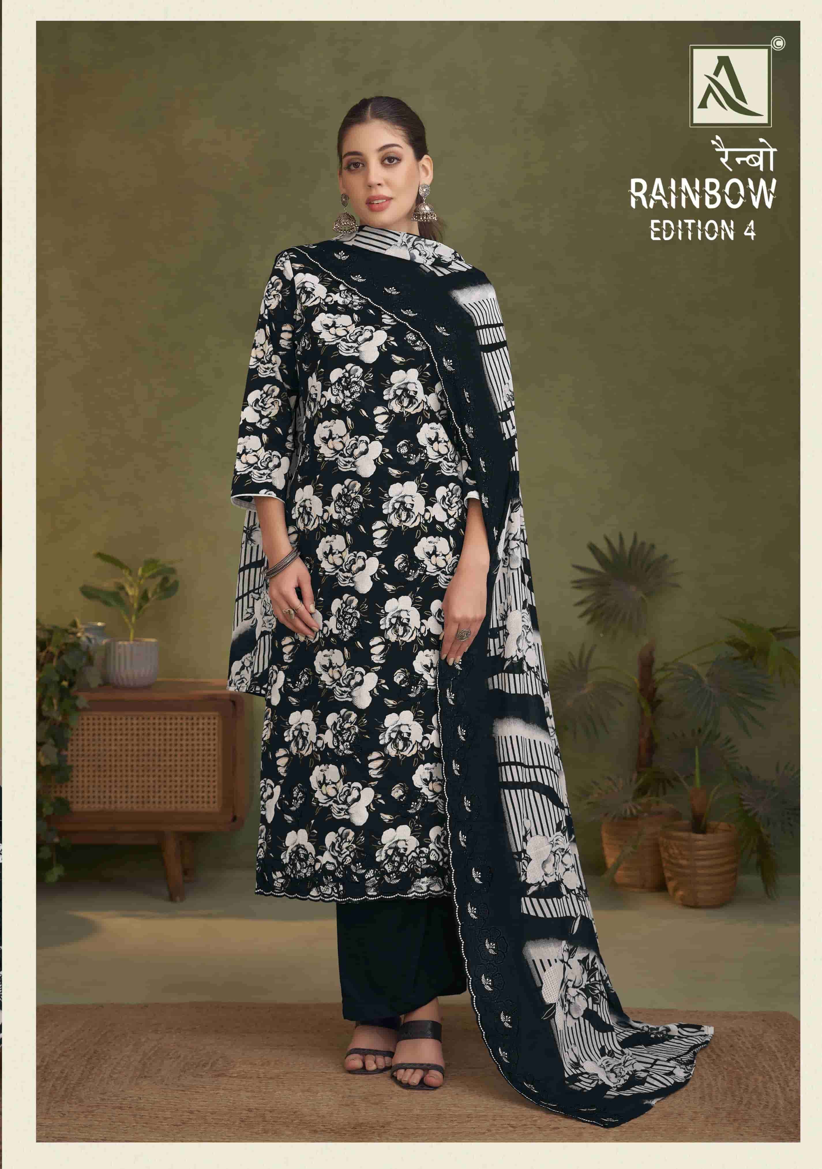 ALOK SUIT RAINBOW EDITION 4 CASUAL COTTON FLOWER PRINT SUIT WOMEN ONLINE STORE INDIA