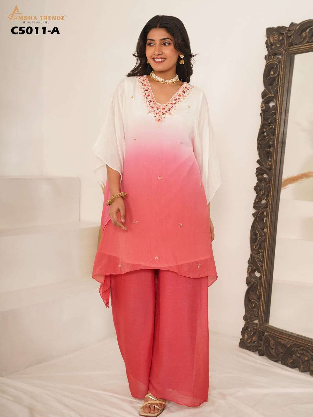 AMOHA TRENDS C 5011 LATEST DESIGN KARFTAN PALAZZO SUIT DEALER SHOP