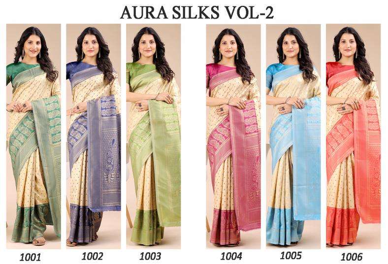 AURA SILK VOL 2 BY ASTITA FANCY SILK WITH WEAVING DESIGN SAREE 