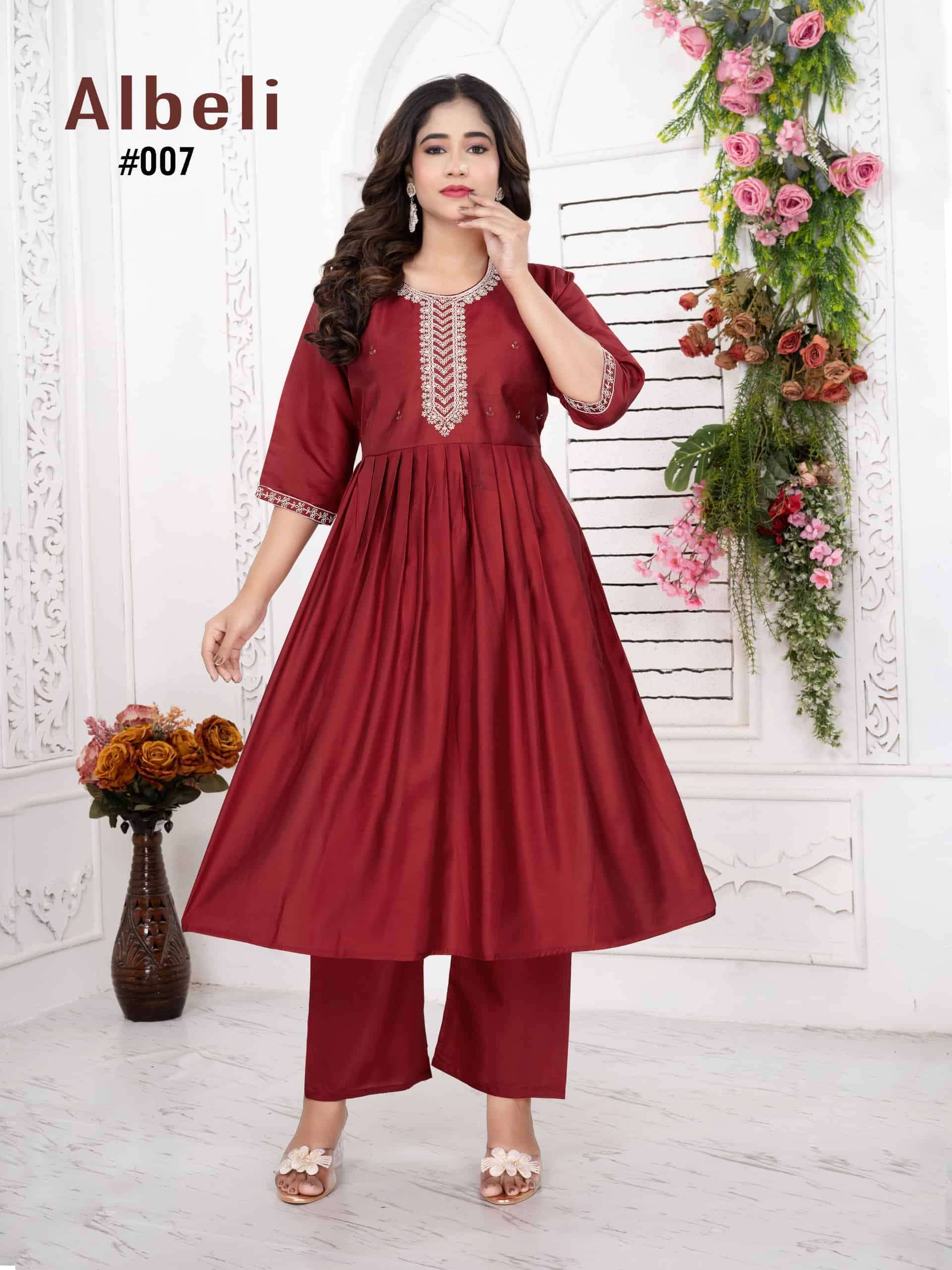 BEAUTY QUEEN ALBELI VOL 3 READYMADE SILK KURTI COLLECTION DEALER