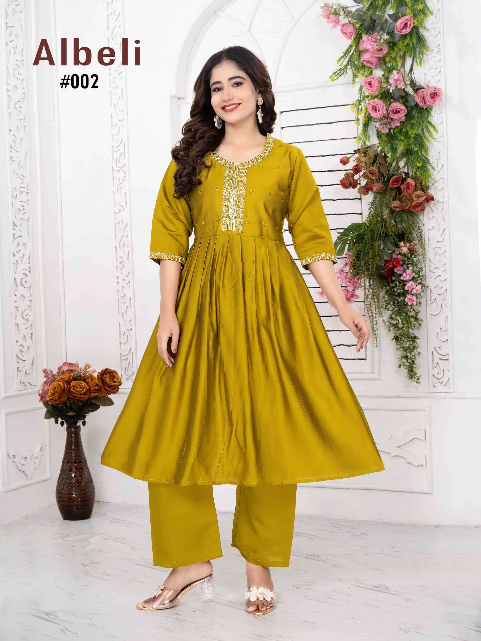 BEAUTY QUEEN ALBELI VOL 3 READYMADE SILK KURTI COLLECTION DEALER