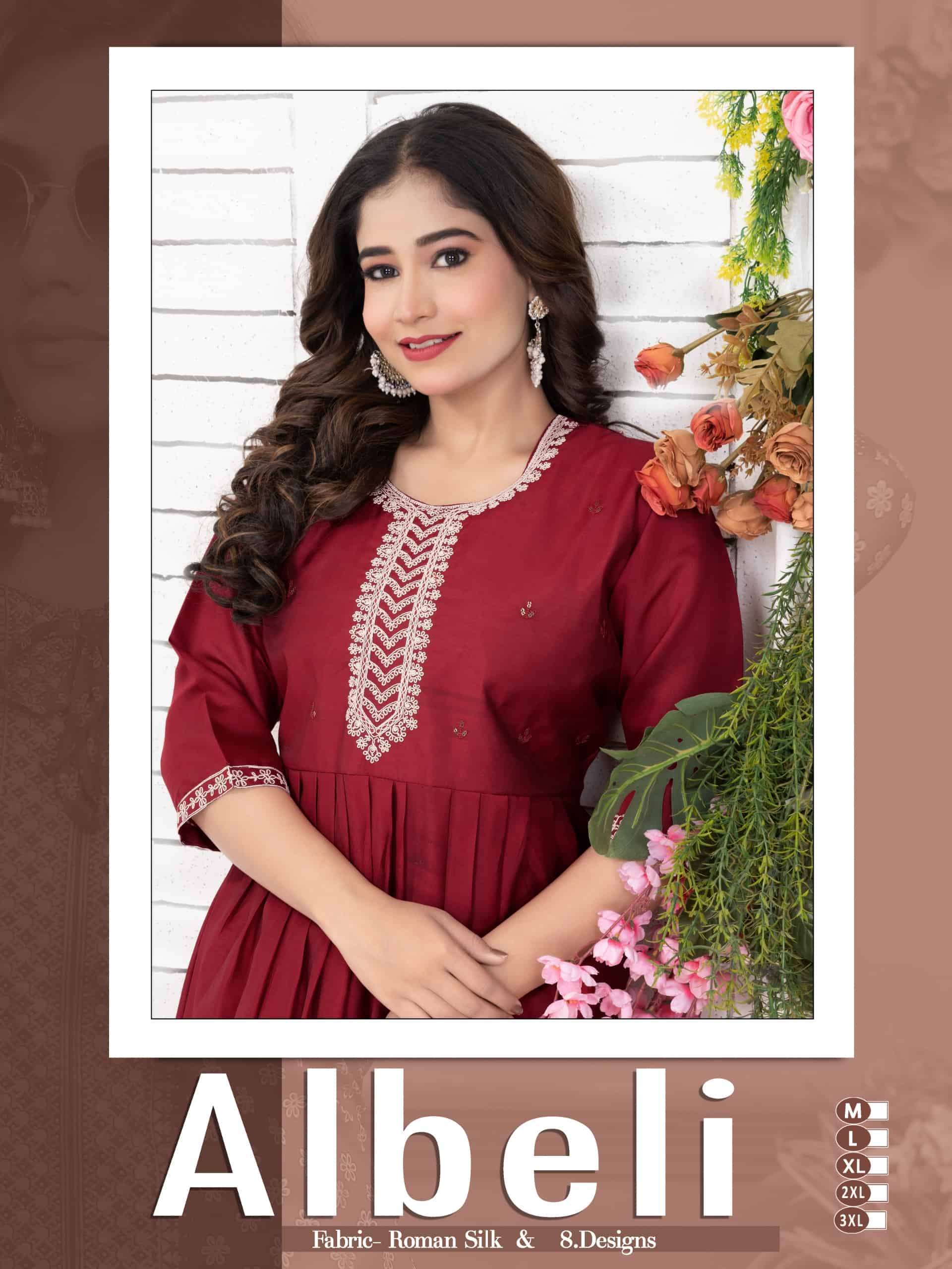 BEAUTY QUEEN ALBELI VOL 3 READYMADE SILK KURTI COLLECTION DEALER