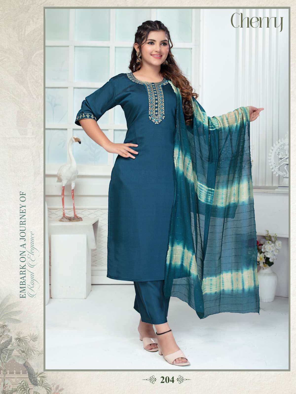 BEAUTY QUEEN CHERRY FANCY REGULAR WEAR READYMADE SUIT SUPPLIER
