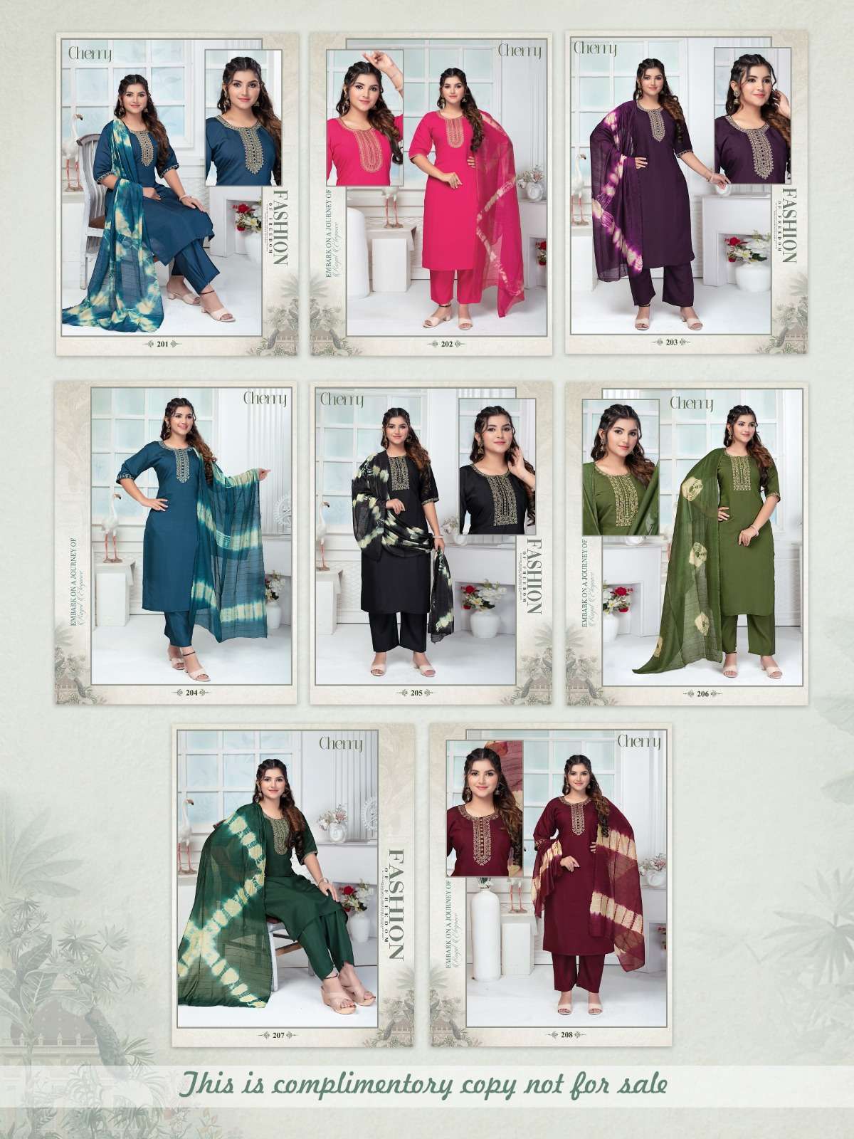 BEAUTY QUEEN CHERRY FANCY REGULAR WEAR READYMADE SUIT SUPPLIER