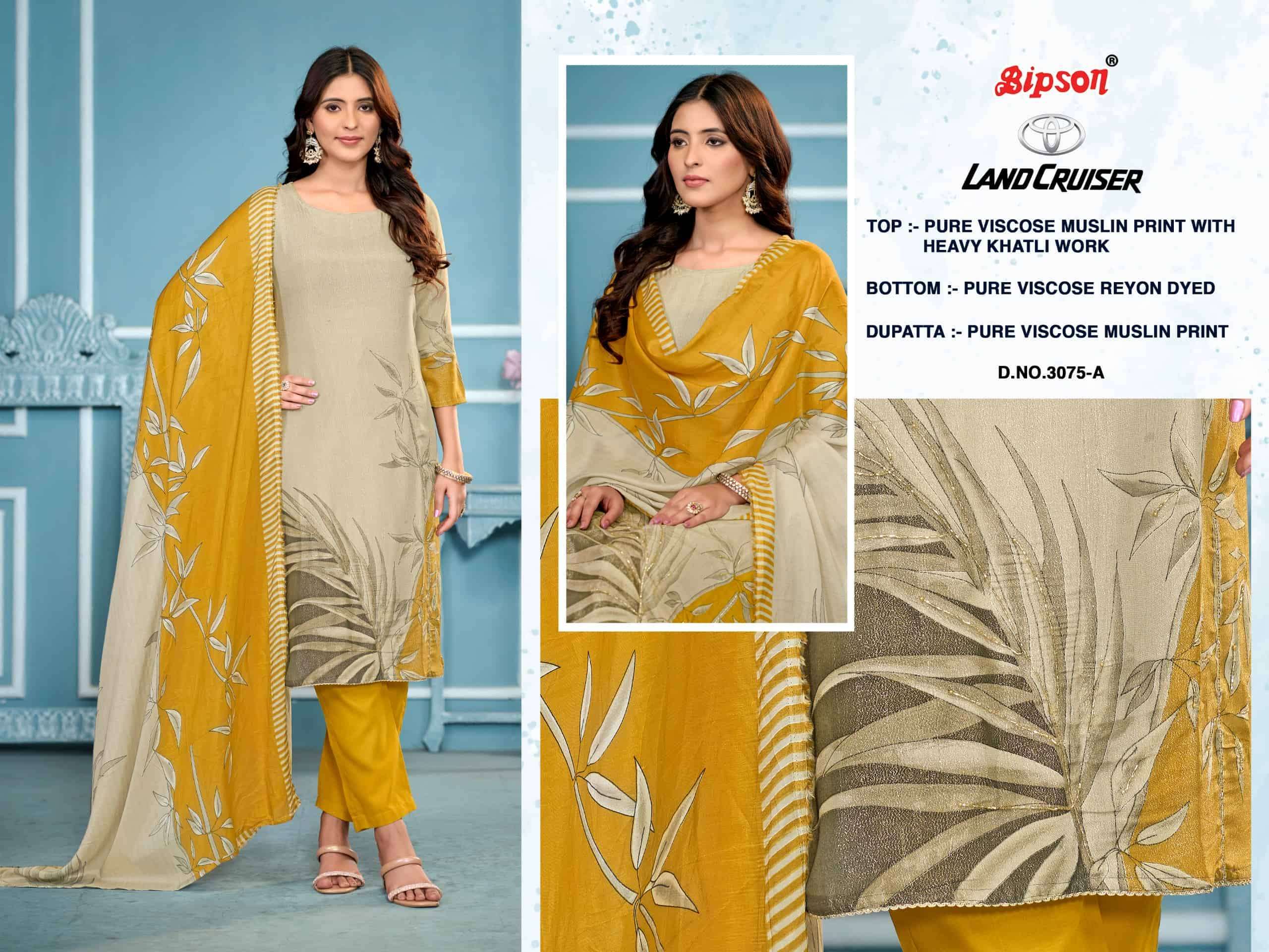 BIPSONE LAND CRUISER 3075 EXCLUSIVE BRAND MUSLIN DESIGN SUIT SUPPLIER