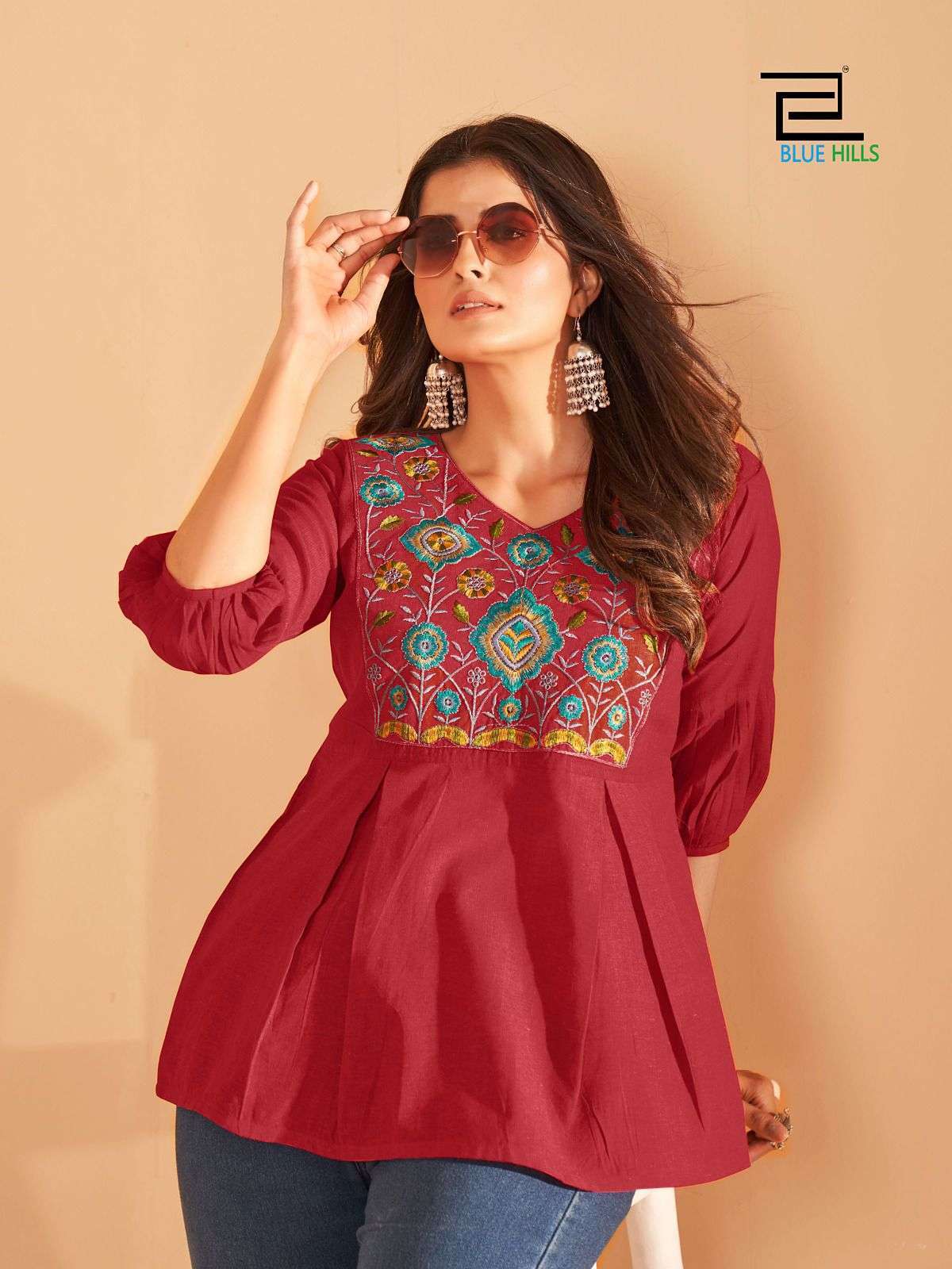 BLUE HILLS CHARMI SHORT TOP FASHION FOR GIRLS WOMEN CLOTH DAILY WEAR CATALOG