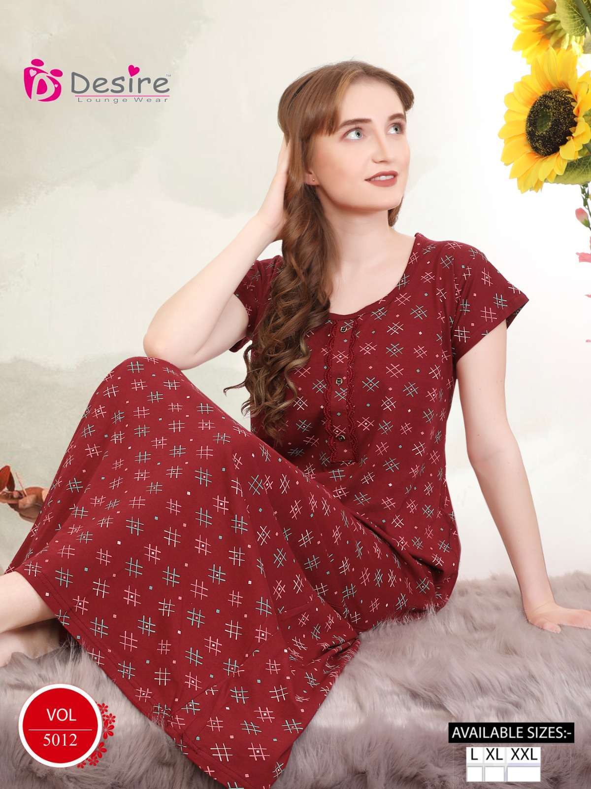 DESIRE VOL 5012 SERIES ETHNIC WEAR NIGHTY GOWN WHOLESALE SHOP