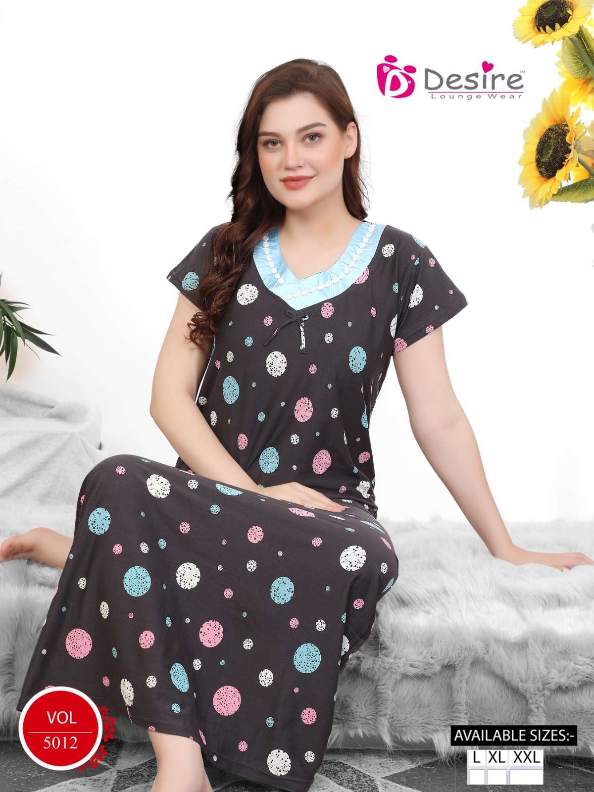 DESIRE VOL 5012 SERIES ETHNIC WEAR NIGHTY GOWN WHOLESALE SHOP