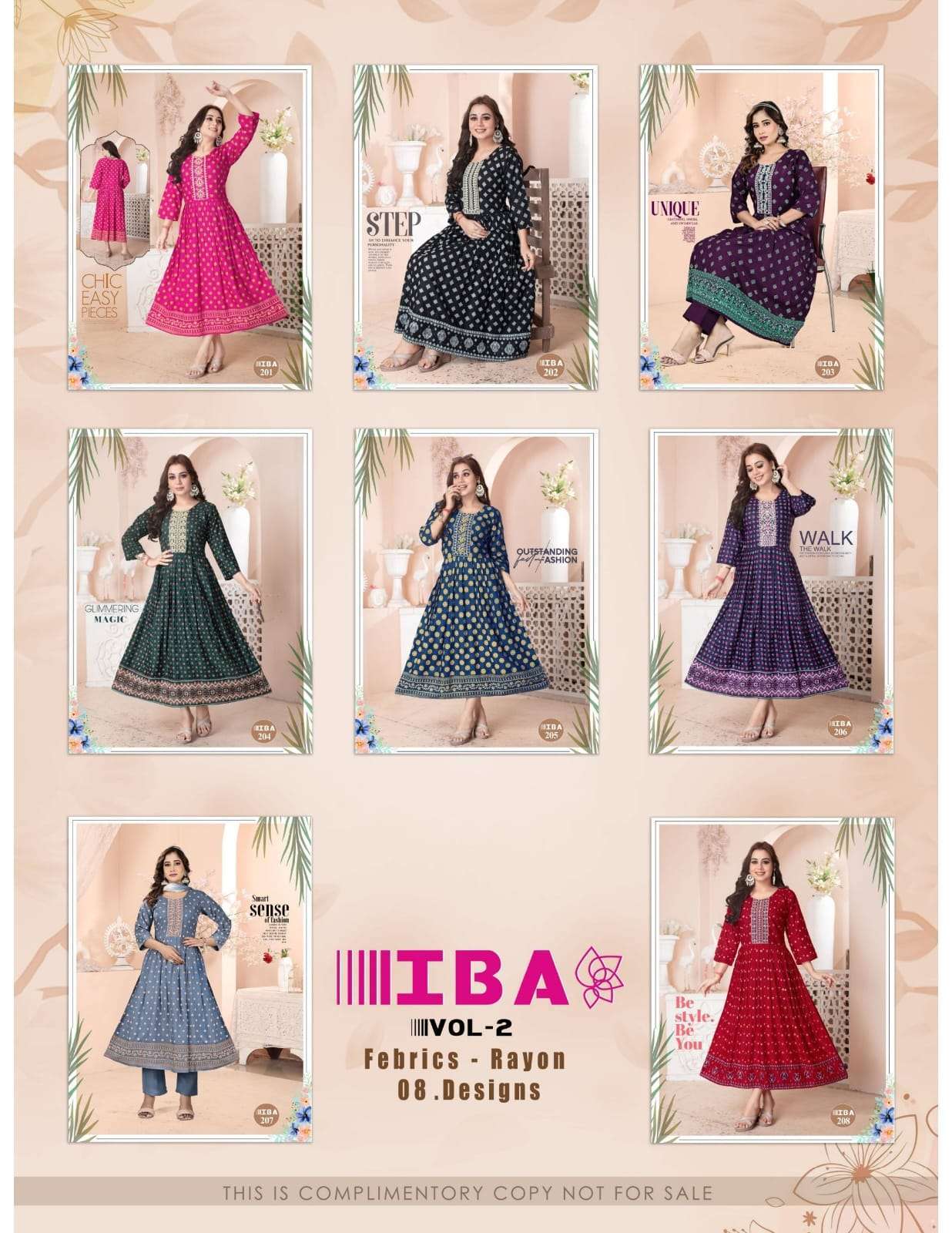 FASHION TALK IBA VOL 2 LADIES WEAR FANCY RAYON KURTI COLLECTION SHOP