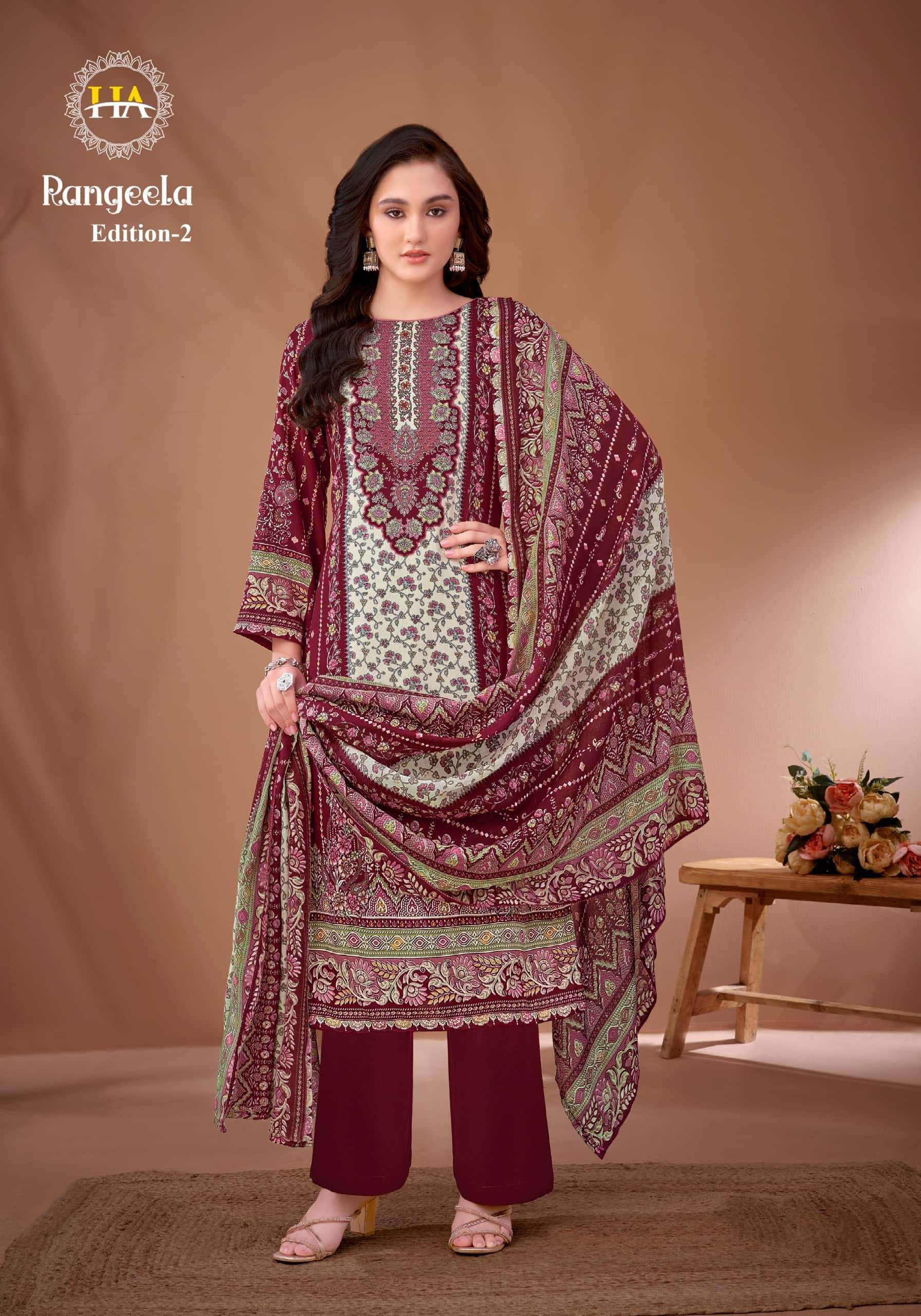 HARSHIT RANGEELA EDITION 2 FANCY RAYON PRINT SALWAR SUIT SUPPLIER 