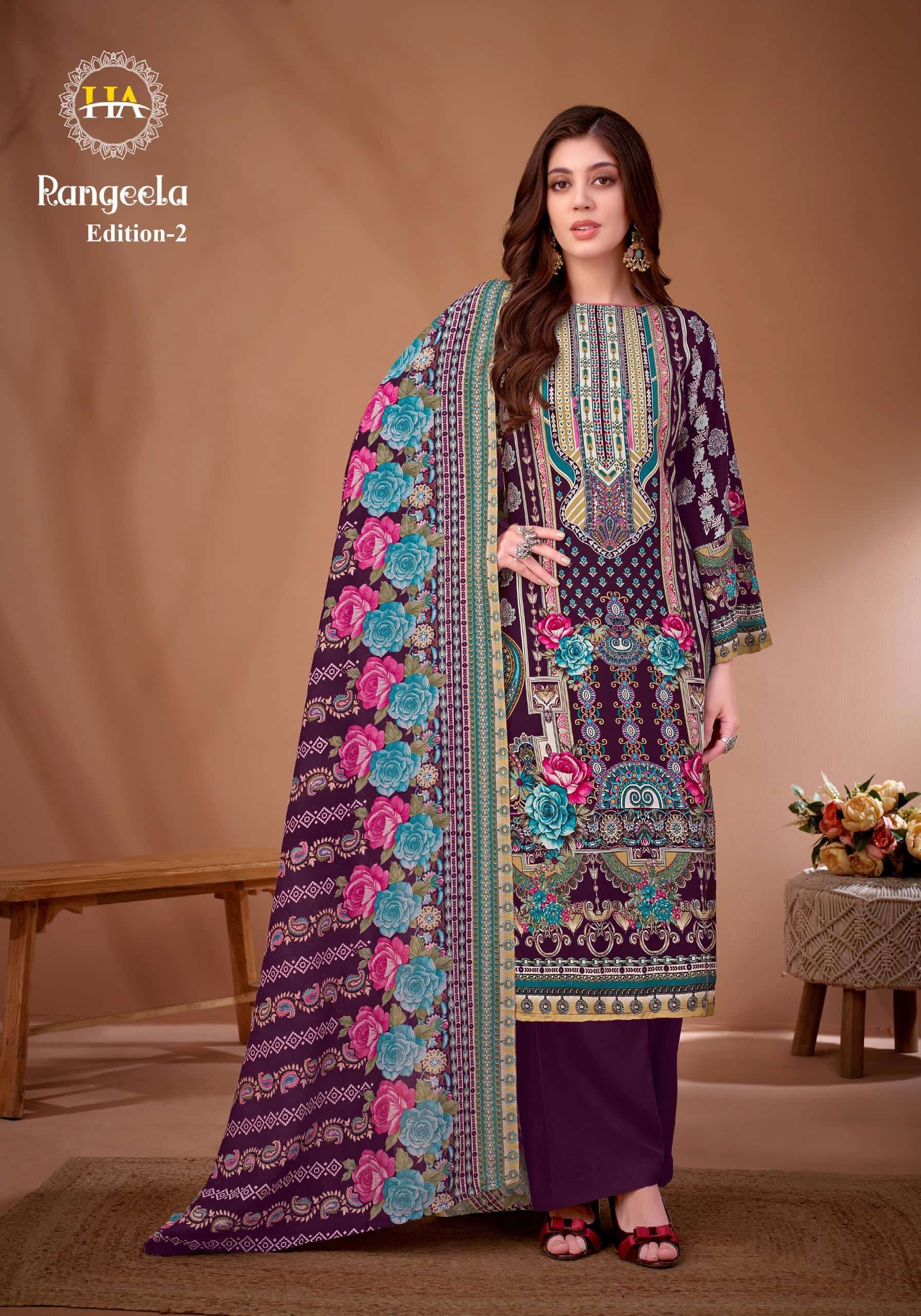 HARSHIT RANGEELA EDITION 2 FANCY RAYON PRINT SALWAR SUIT SUPPLIER 