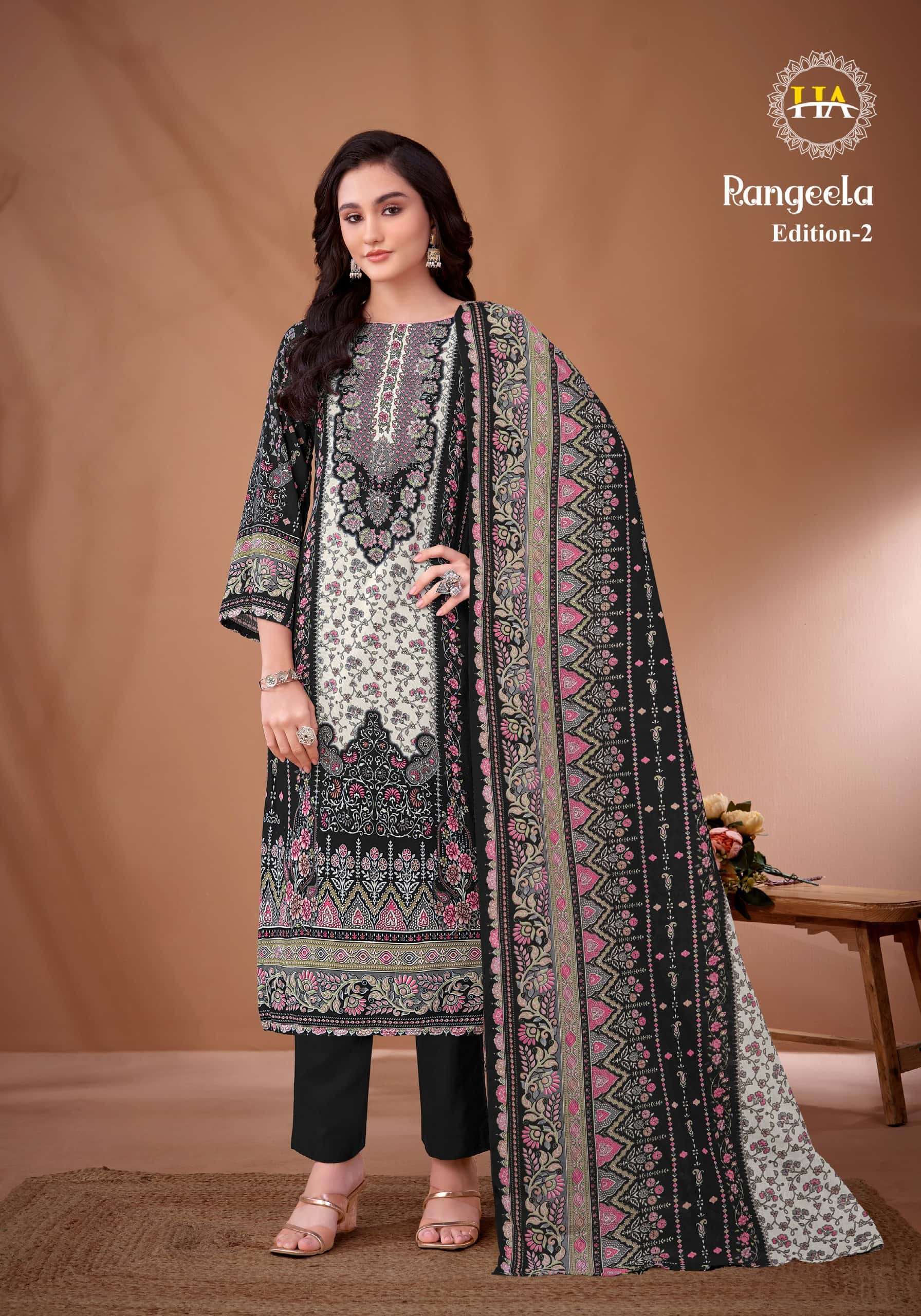 HARSHIT RANGEELA EDITION 2 FANCY RAYON PRINT SALWAR SUIT SUPPLIER 