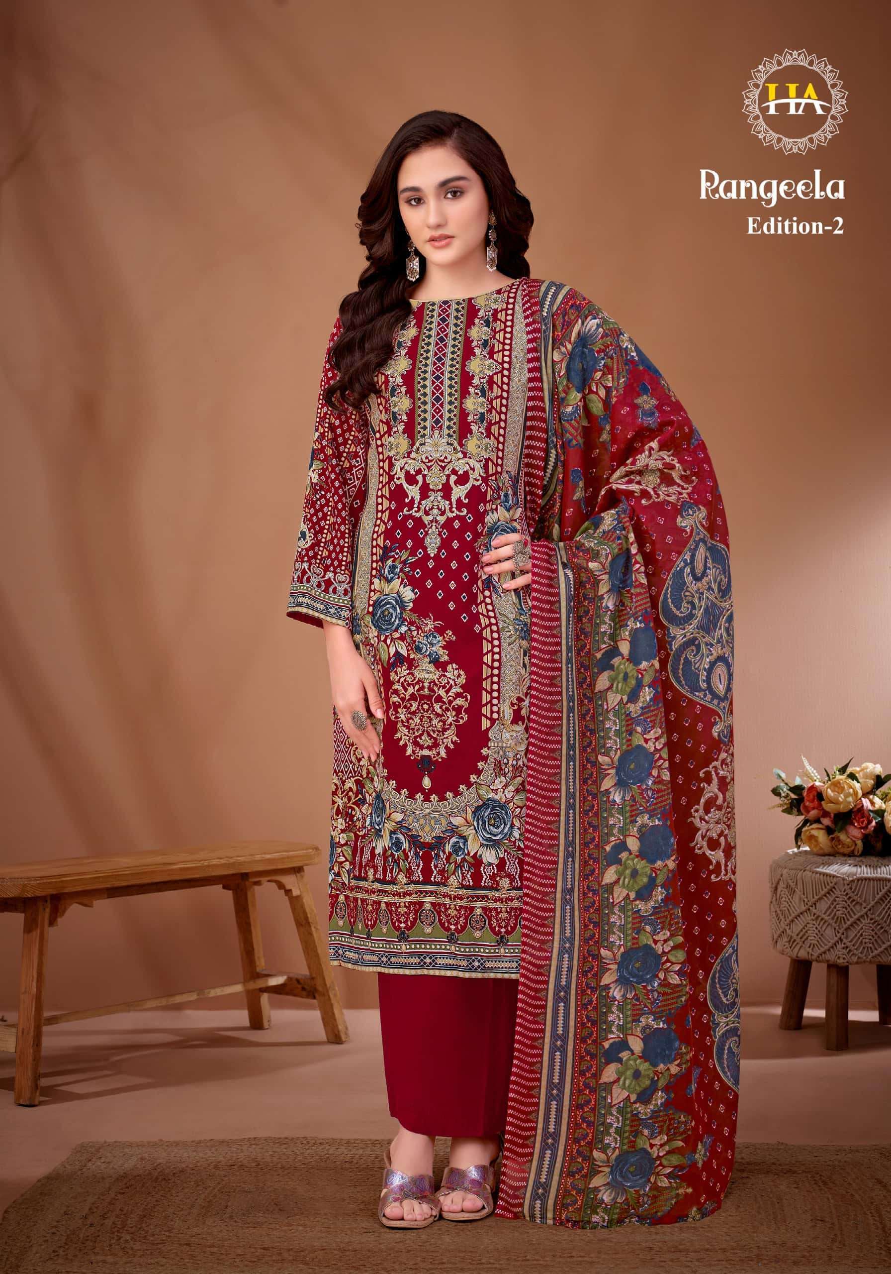 HARSHIT RANGEELA EDITION 2 FANCY RAYON PRINT SALWAR SUIT SUPPLIER 