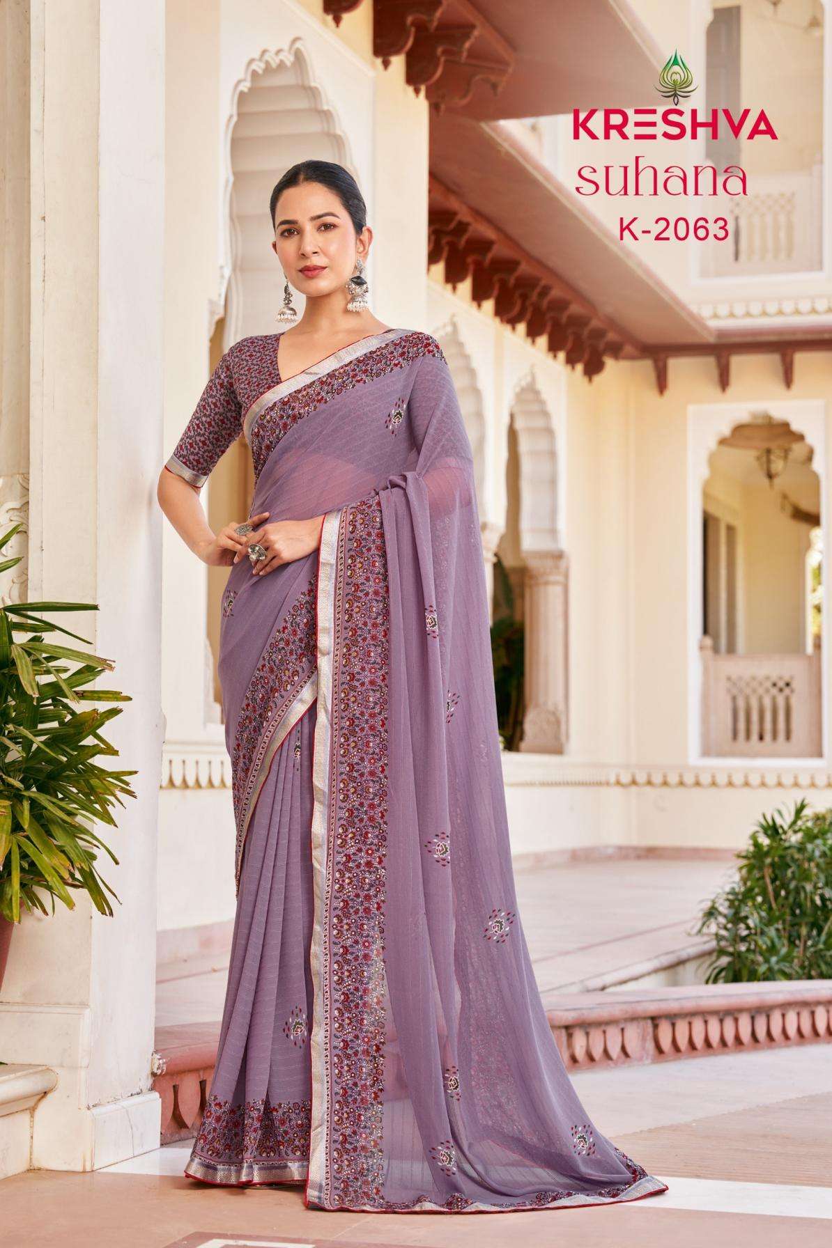 KRESHVA SUHANA DANI GEORGETTE FABRIC FANCY LOOK SAREE