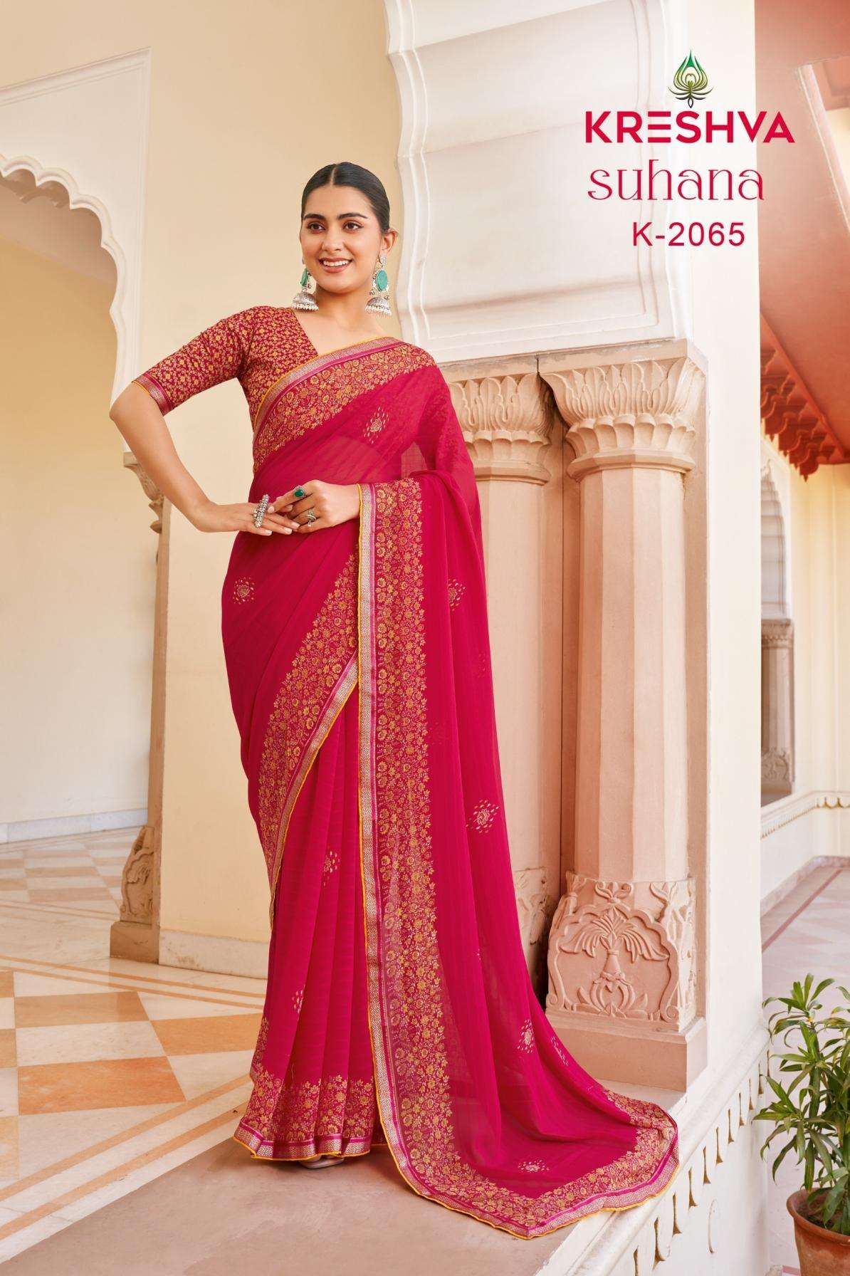 KRESHVA SUHANA DANI GEORGETTE FABRIC FANCY LOOK SAREE