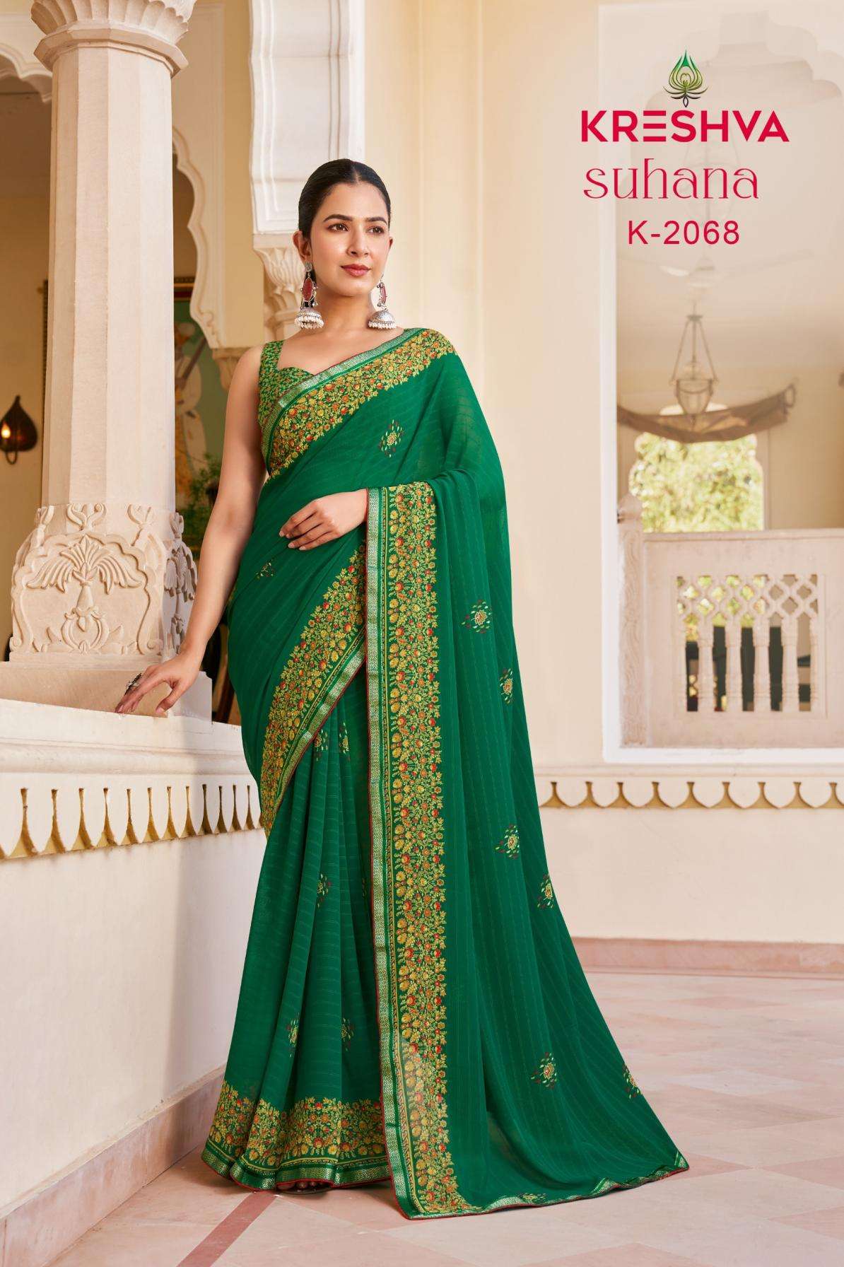 KRESHVA SUHANA DANI GEORGETTE FABRIC FANCY LOOK SAREE