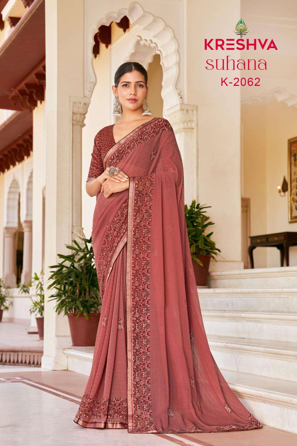KRESHVA SUHANA DANI GEORGETTE FABRIC FANCY LOOK SAREE
