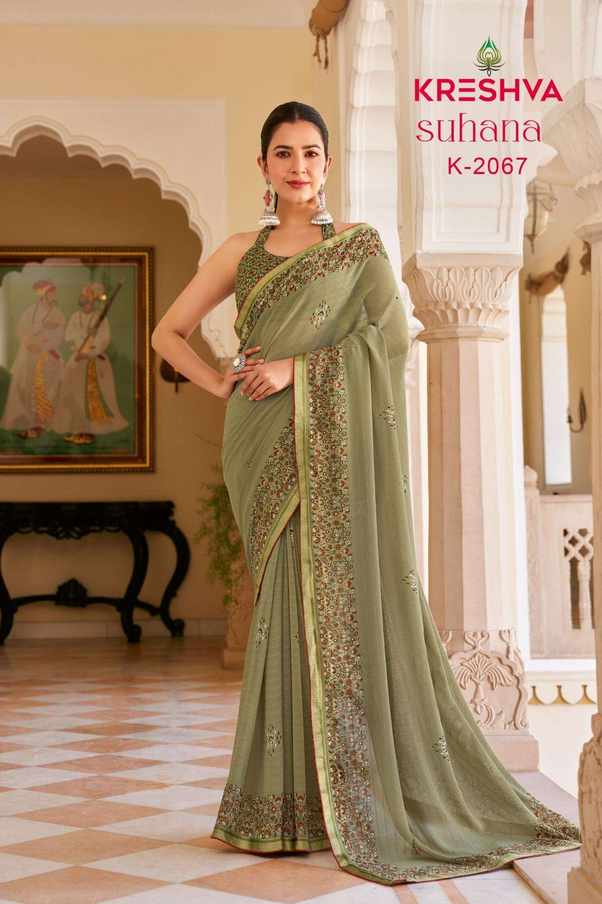 KRESHVA SUHANA DANI GEORGETTE FABRIC FANCY LOOK SAREE