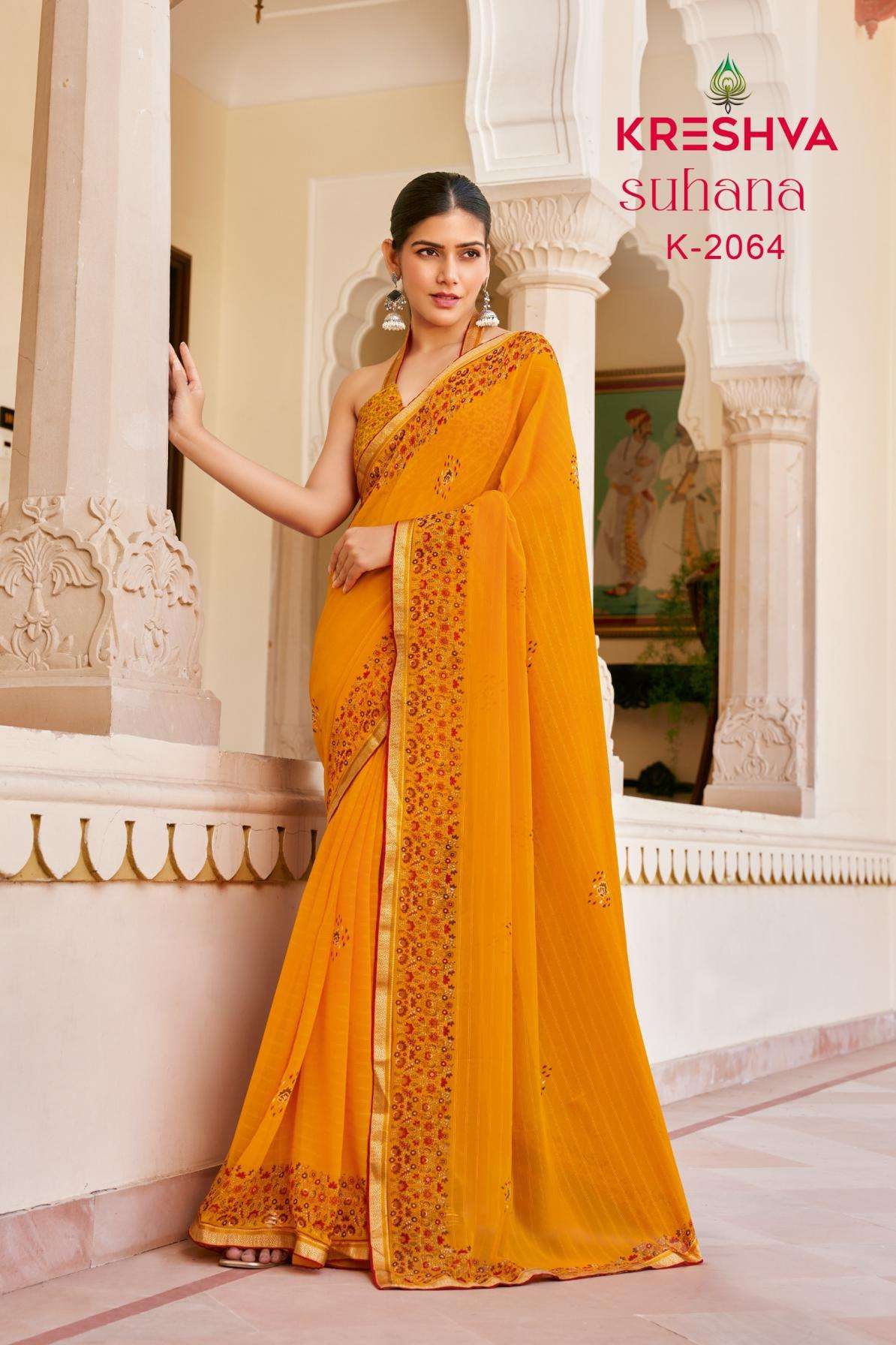 KRESHVA SUHANA DANI GEORGETTE FABRIC FANCY LOOK SAREE