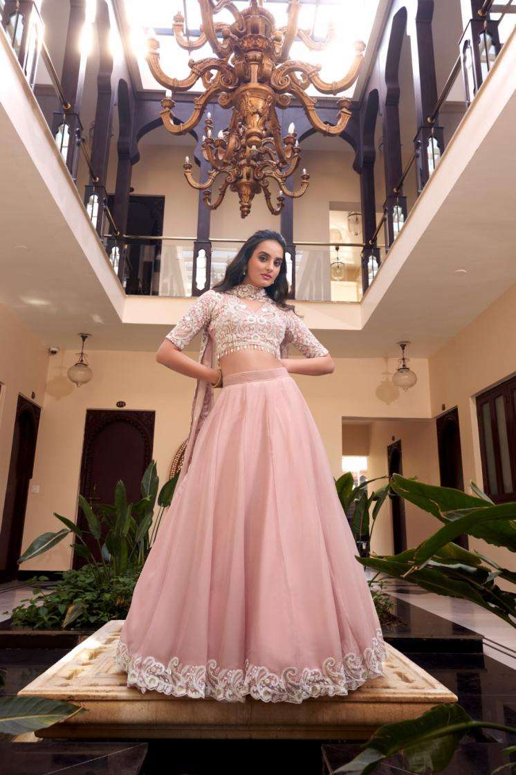 LNB 1439 SILK EMBROIDERY WORK STICH LEHENGA CHOLI 