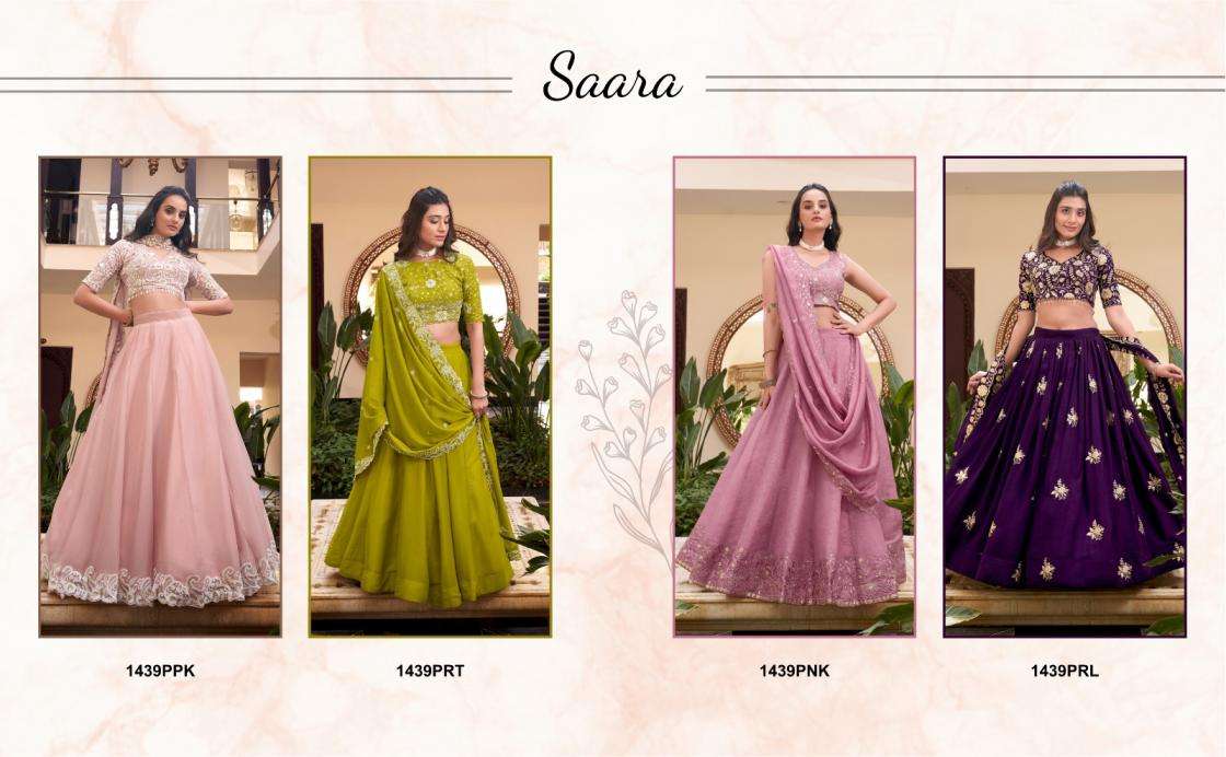LNB 1439 SILK EMBROIDERY WORK STICH LEHENGA CHOLI 