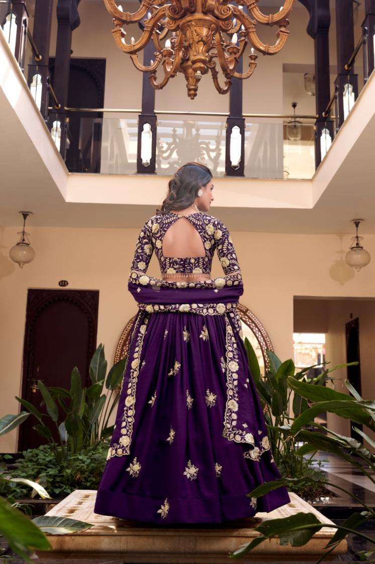 LNB 1439 SILK EMBROIDERY WORK STICH LEHENGA CHOLI 