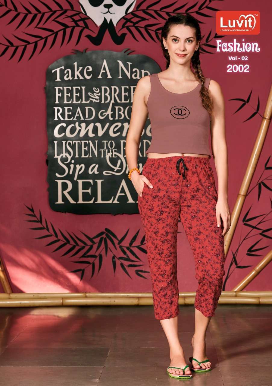 LUVIT FASHION VOL 2 SUMMER WEAR PRINTED CAPRI WOMEN WHOLESALE