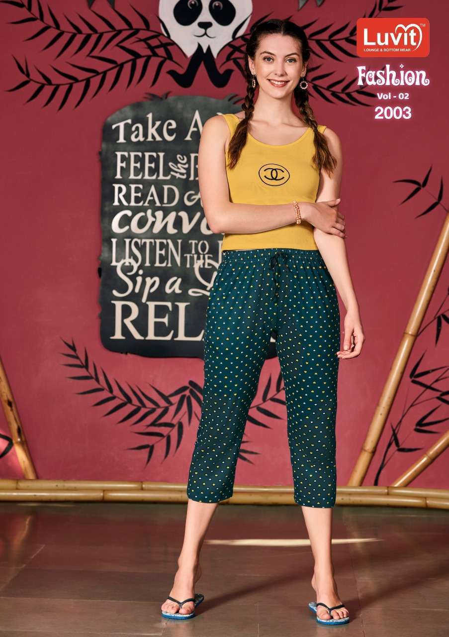 LUVIT FASHION VOL 2 SUMMER WEAR PRINTED CAPRI WOMEN WHOLESALE