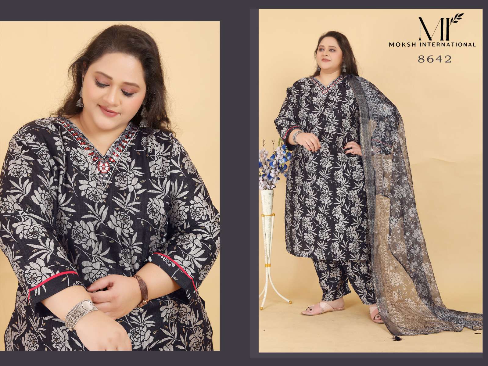 MOKSH BIG SIZE ANGEL VOL 2 PREMIUM DESIGNS 3 PIECE BIG SIZE WOMEN 